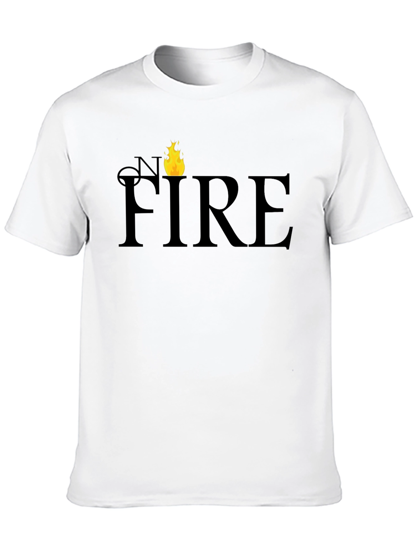 On Fire Graphic T-Shirt - Black Cotton Tee