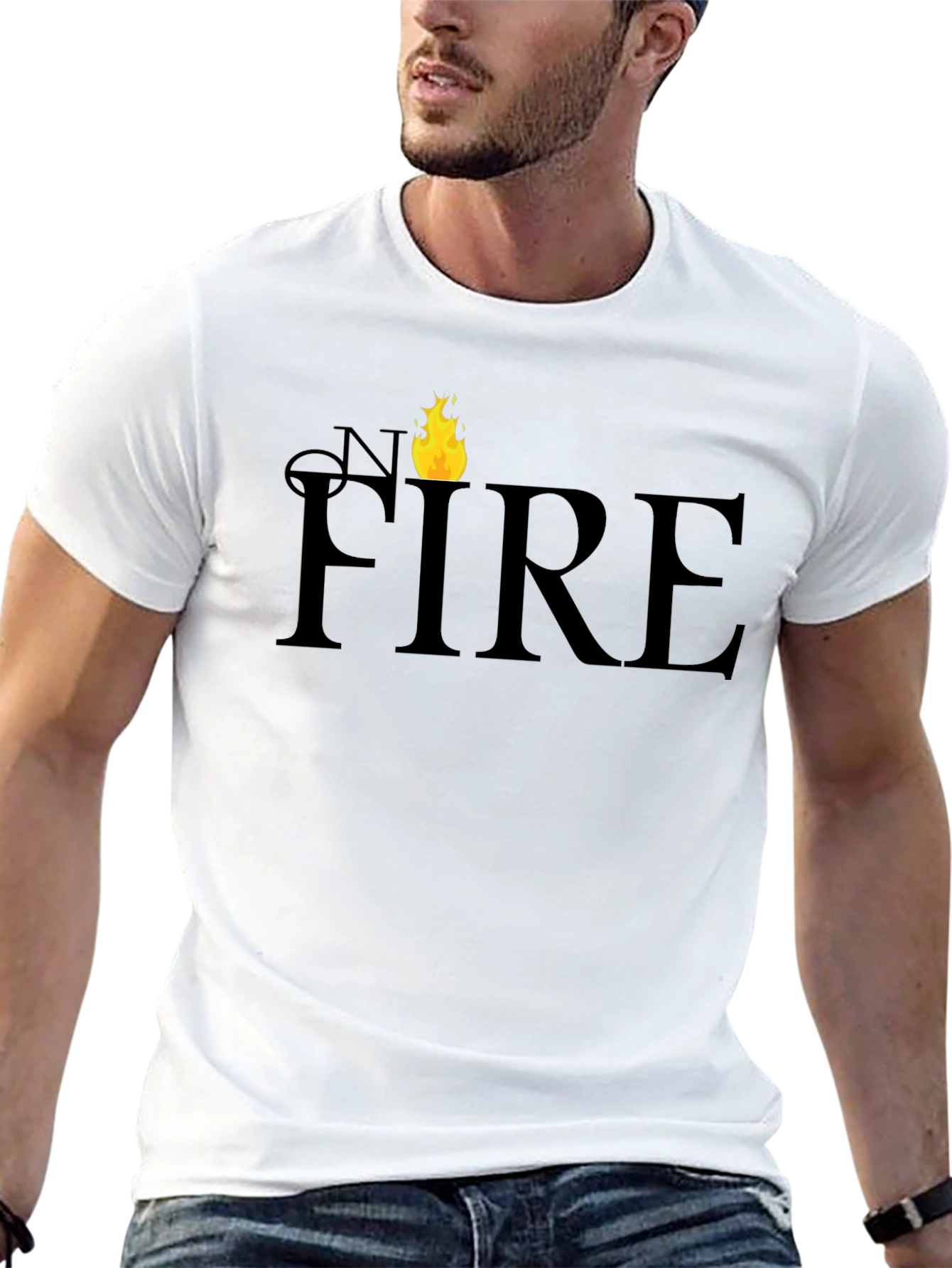 On Fire Graphic T-Shirt - Black Cotton Tee
