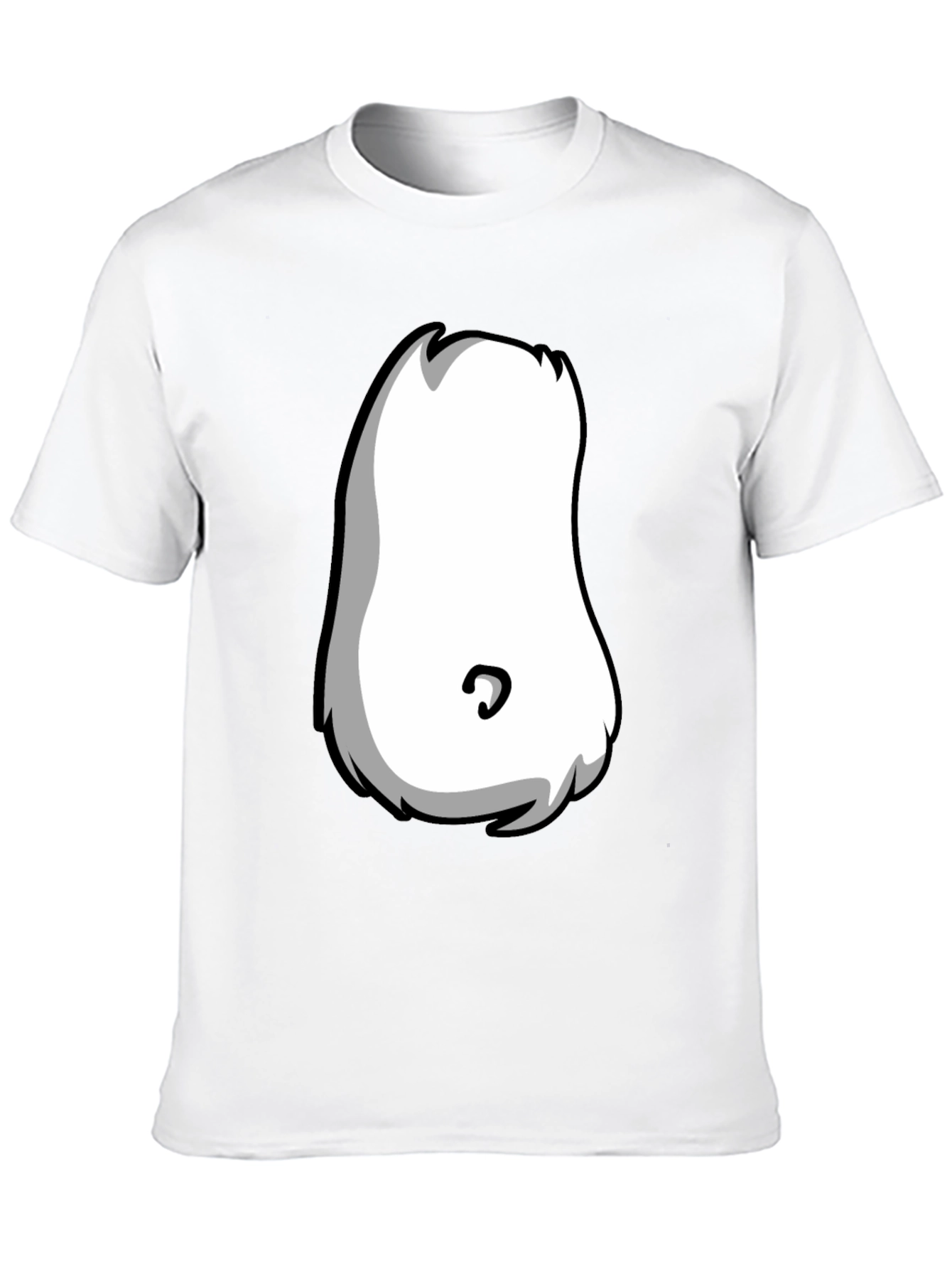 Cartoon Character Belly T-Shirt - Black