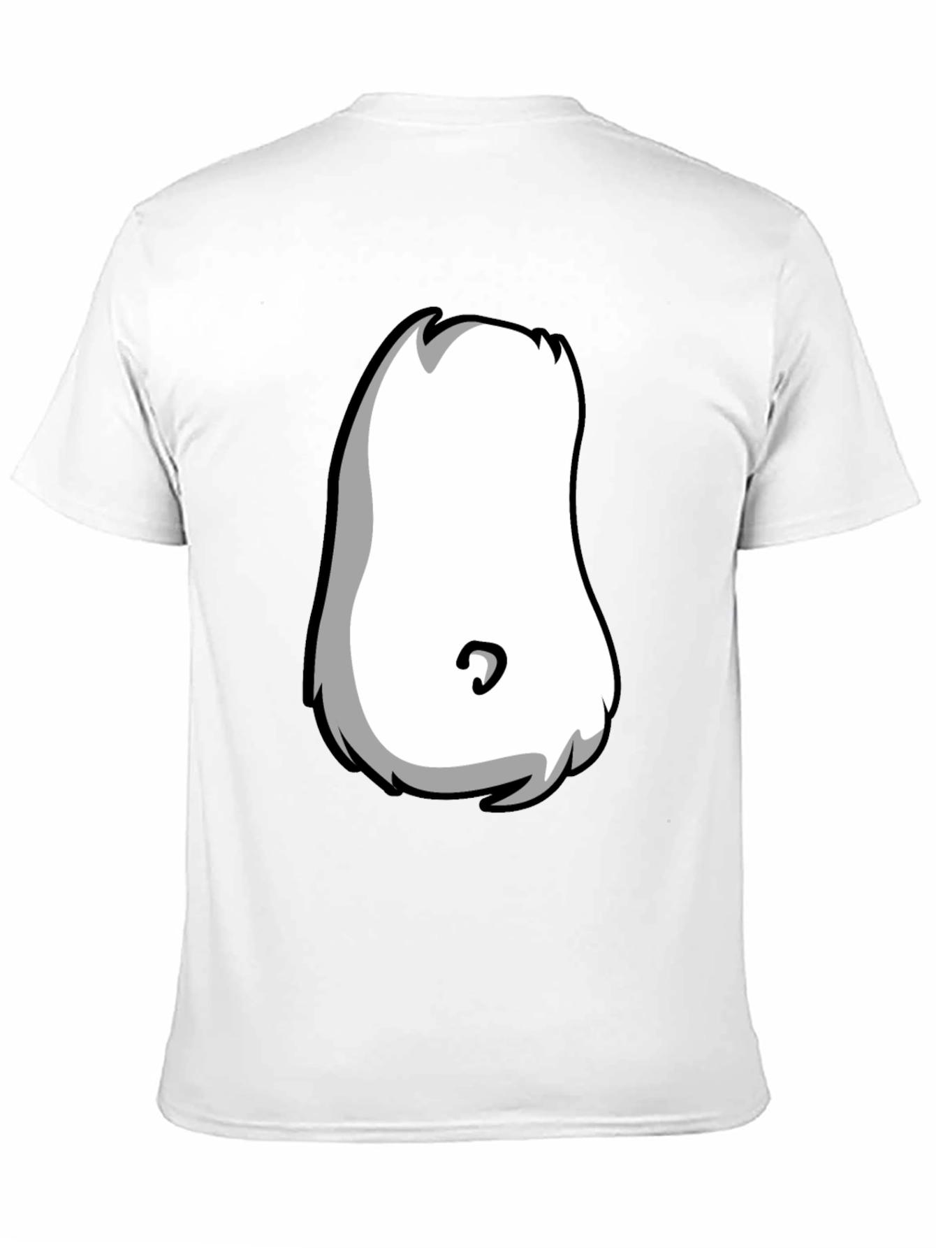 Cartoon Character Belly T-Shirt - Black