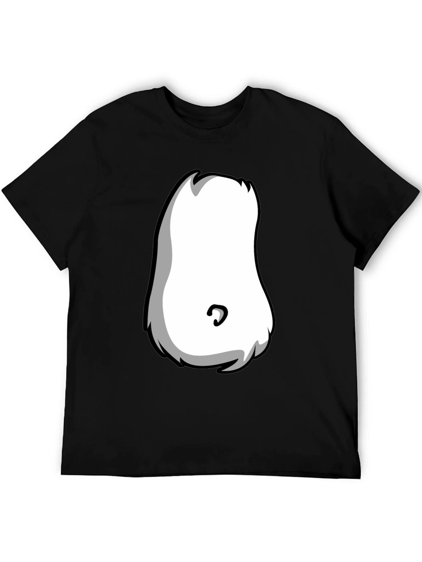 Cartoon Character Belly T-Shirt - Black
