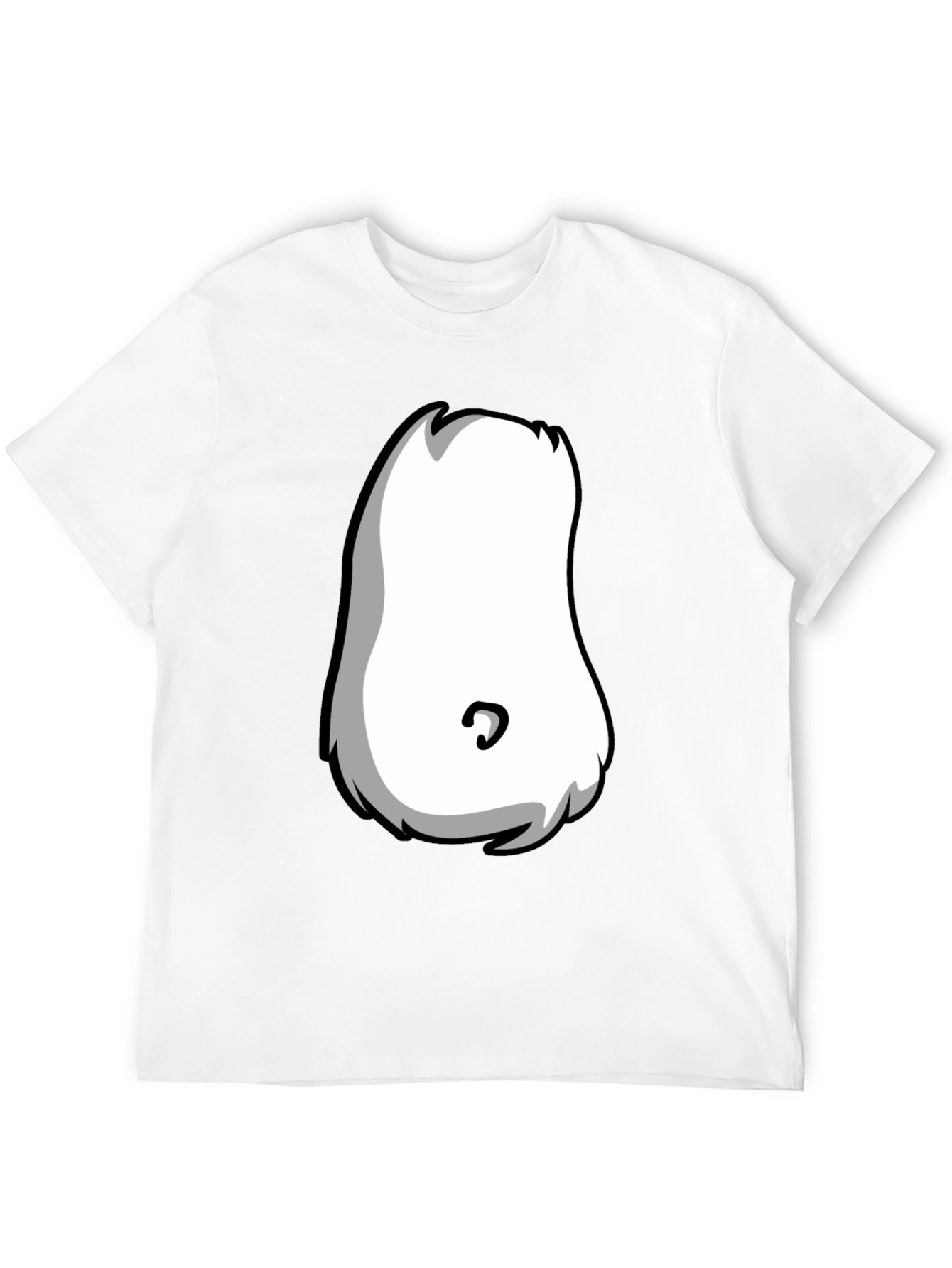 Cartoon Character Belly T-Shirt - Black