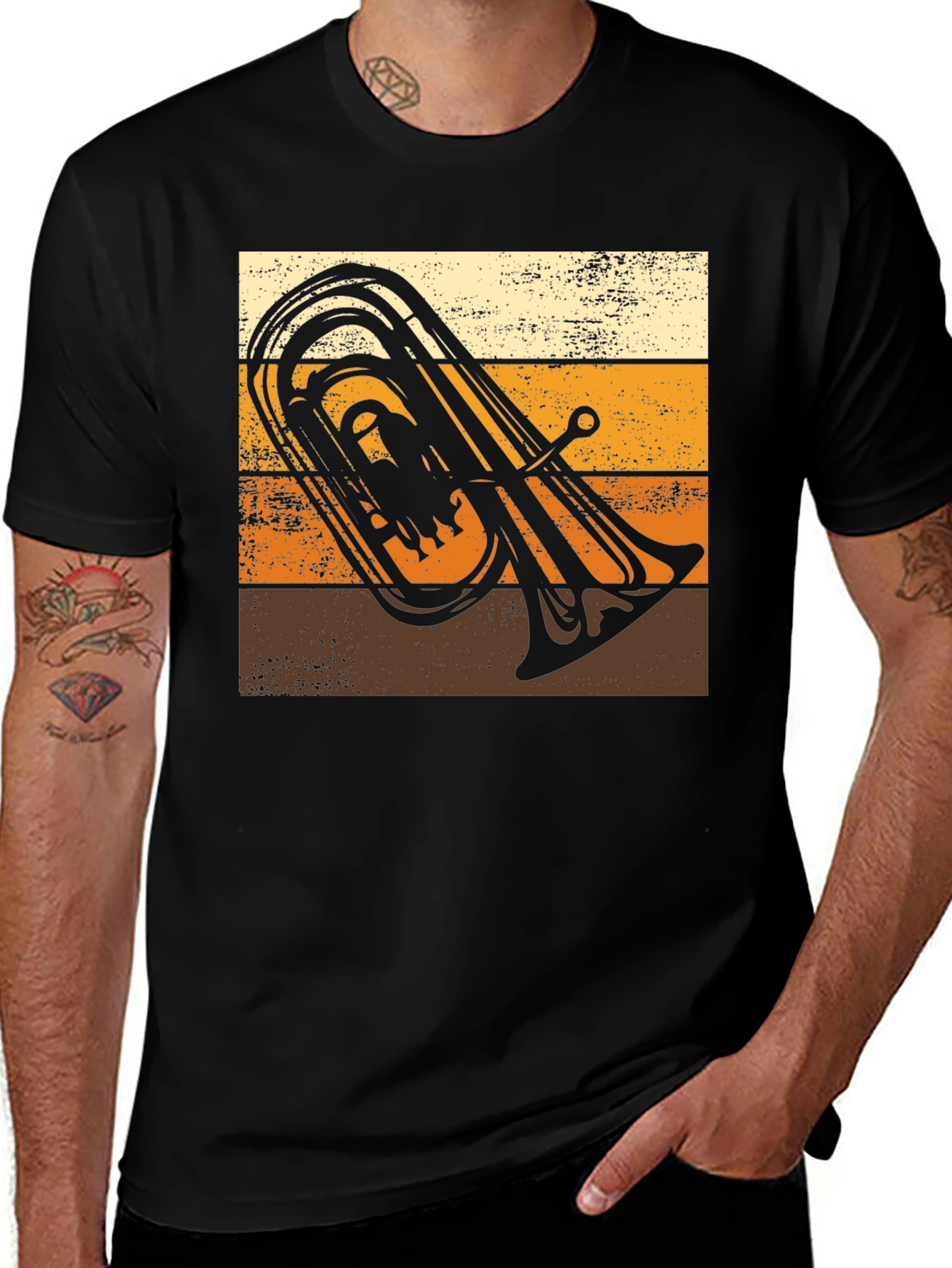 Retro Tuba Player T-Shirt
