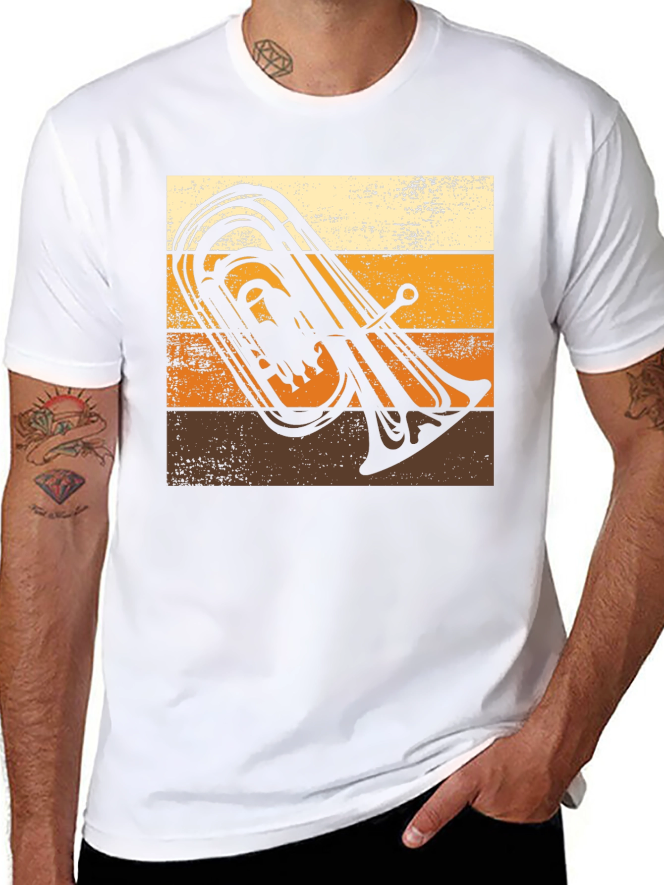 Retro Tuba Player T-Shirt