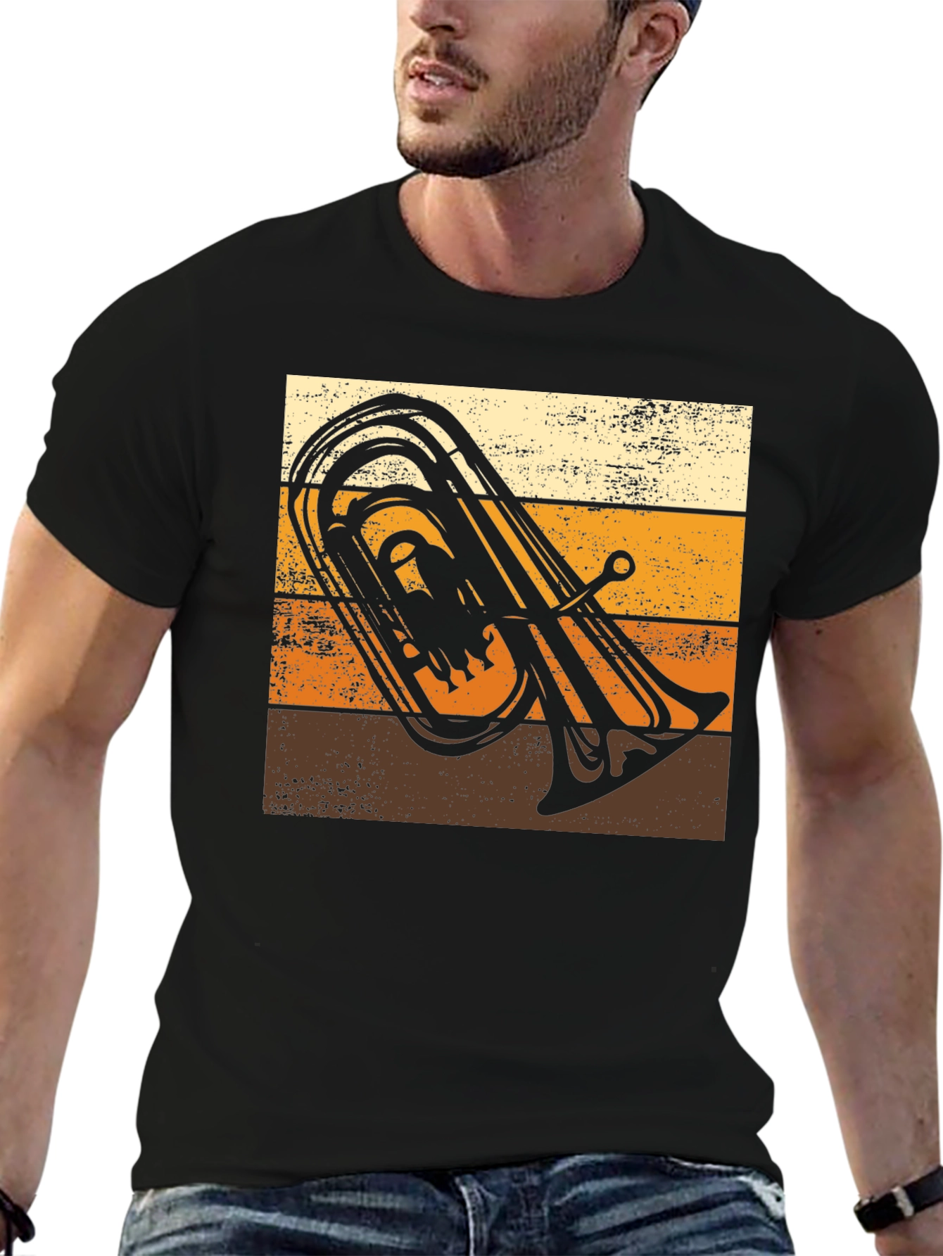 Retro Tuba Player T-Shirt