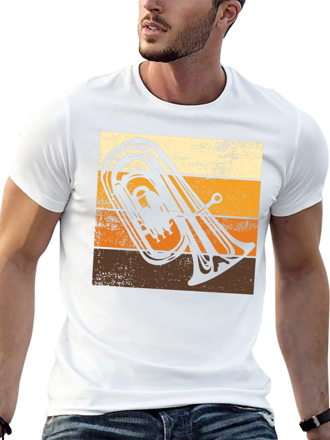 Retro Tuba Player T-Shirt