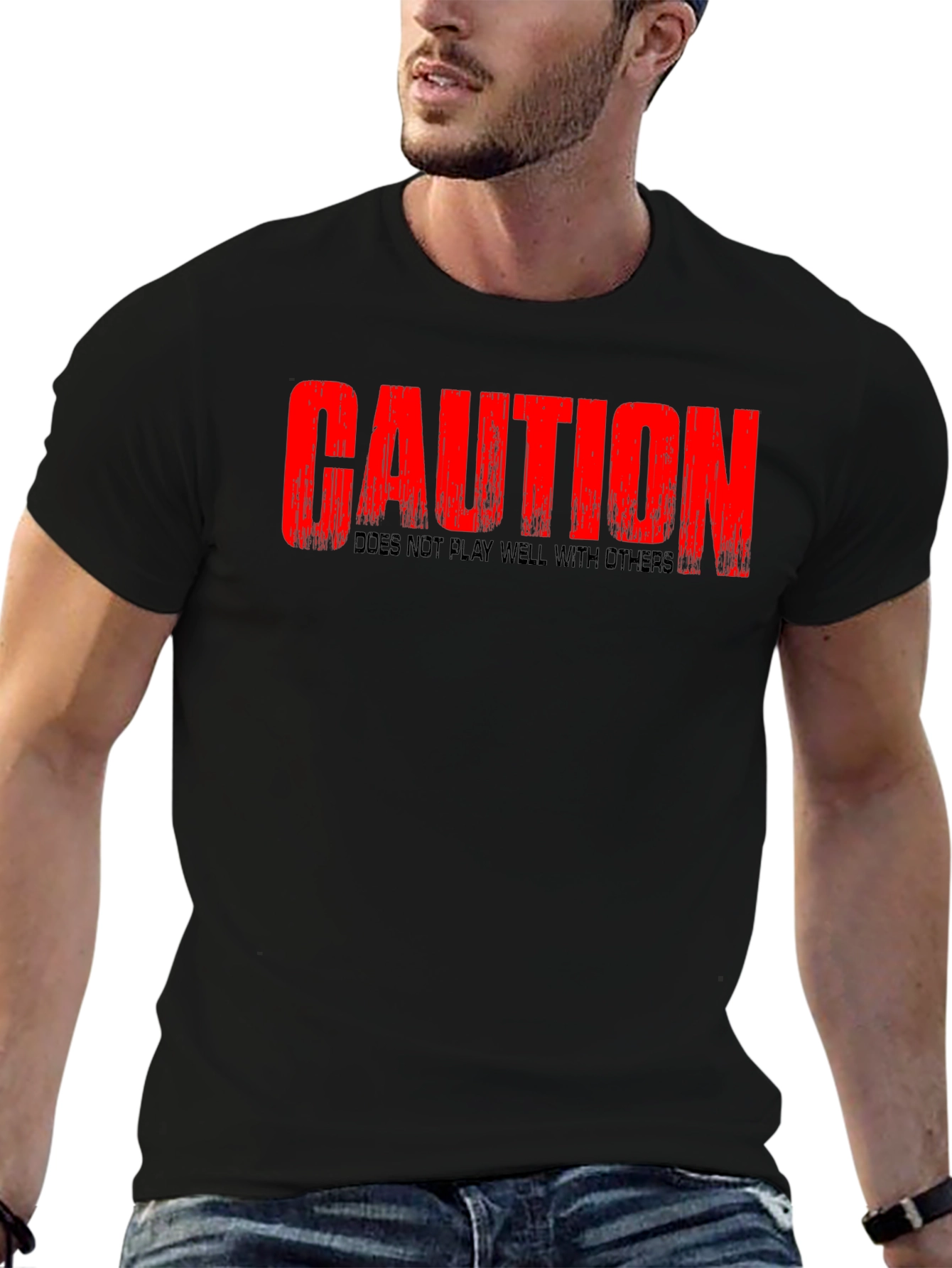 Caution T-Shirt - Does Not Play Well With Others
