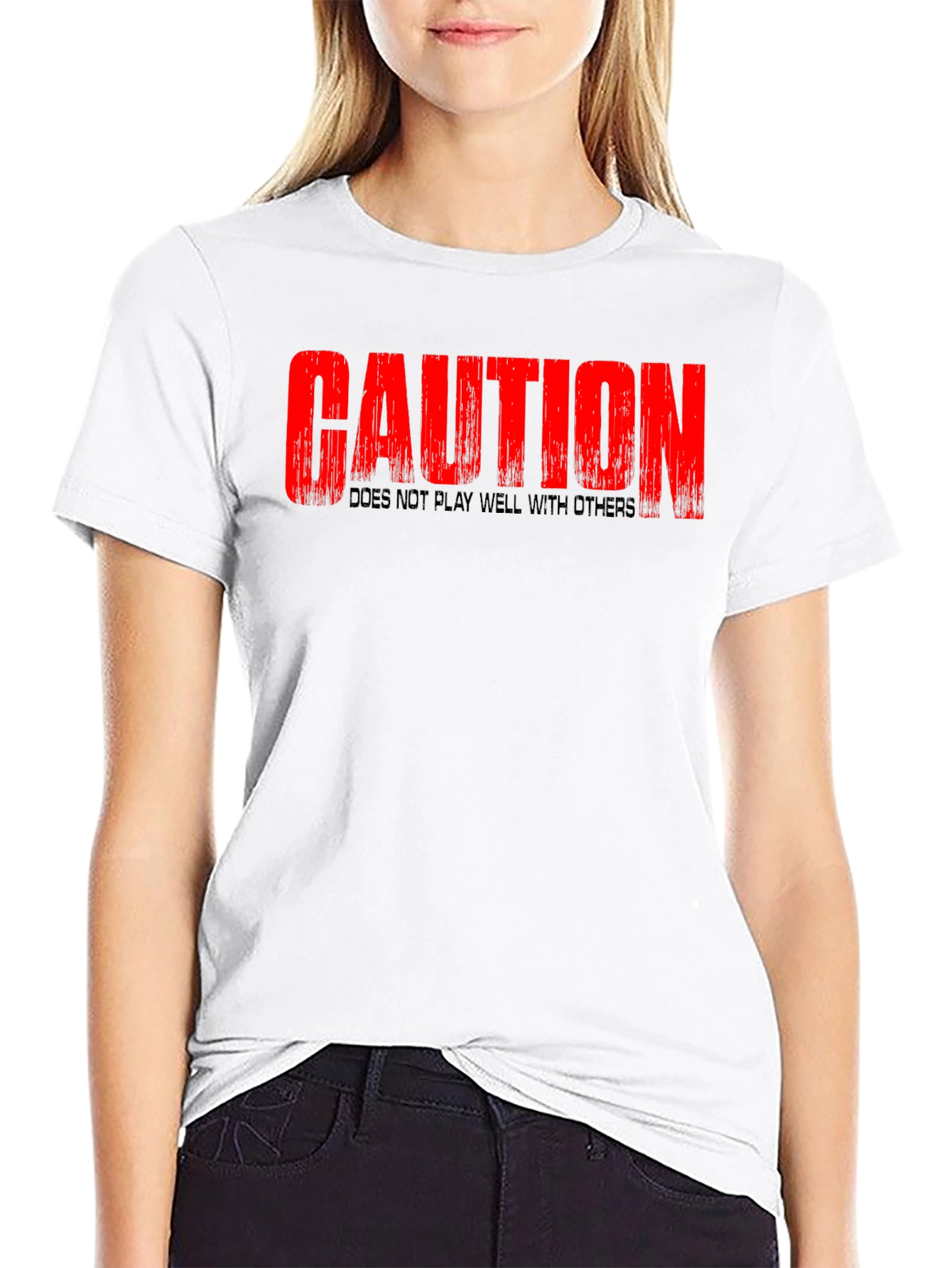 Caution T-Shirt - Does Not Play Well With Others