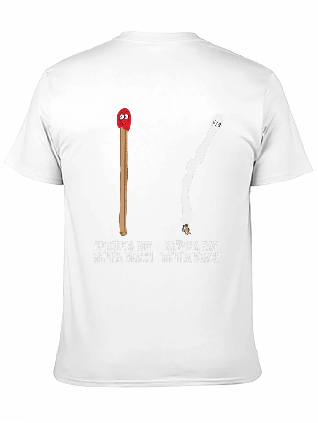 Humorous Beach Day Matchstick T-Shirt