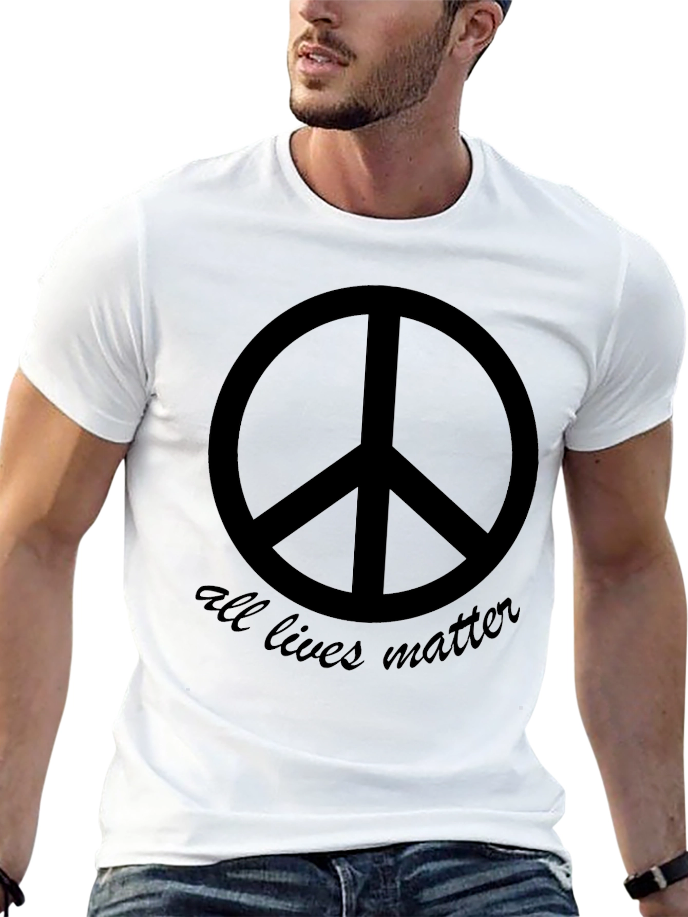Peace Sign All Lives Matter Graphic Tee