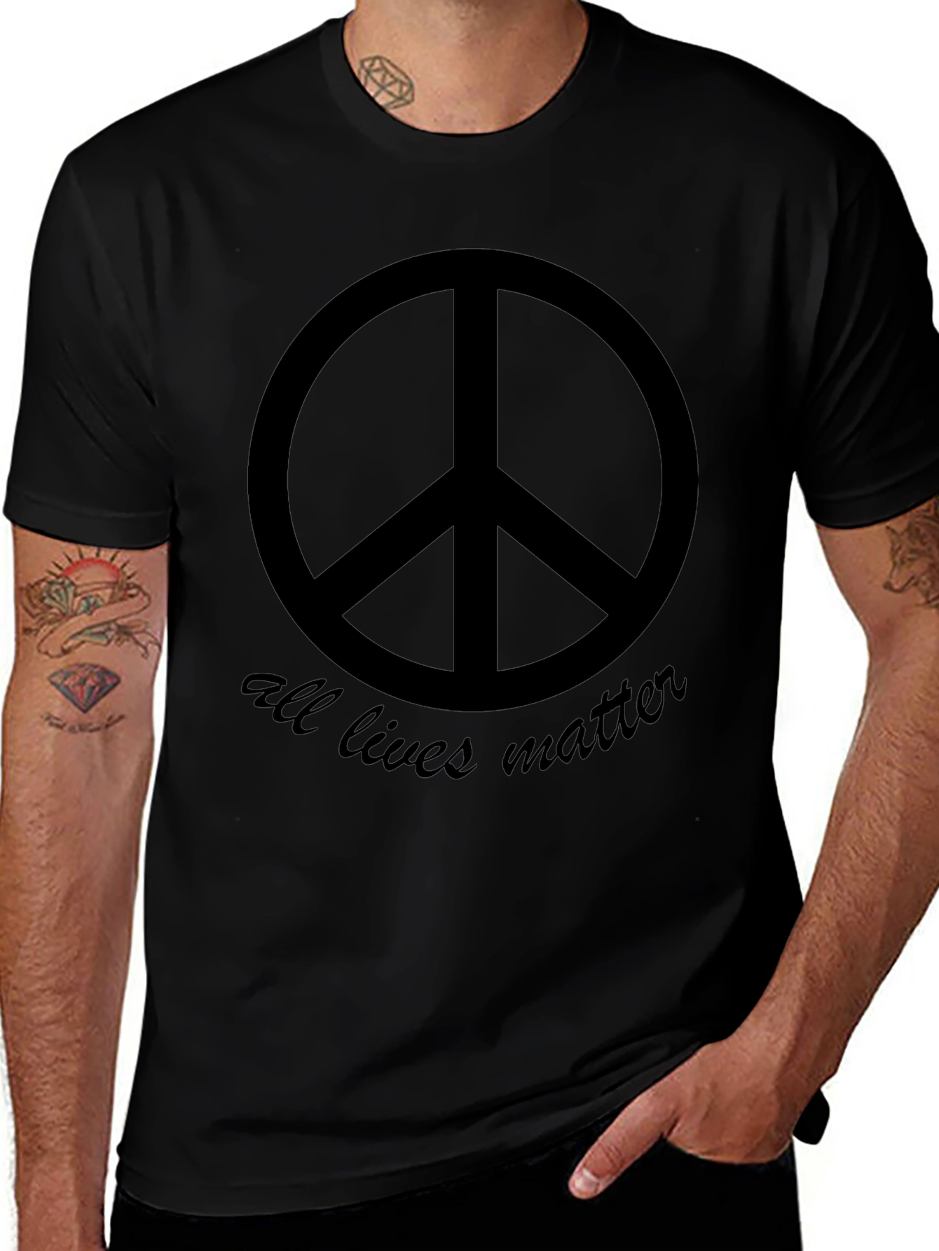 Peace Sign All Lives Matter Graphic Tee
