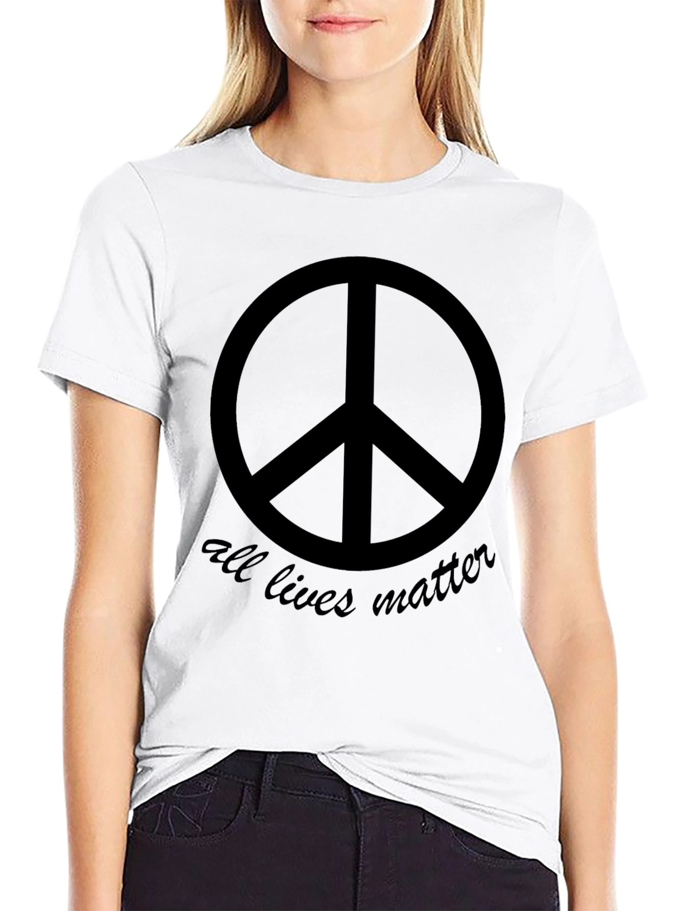 Peace Sign All Lives Matter Graphic Tee