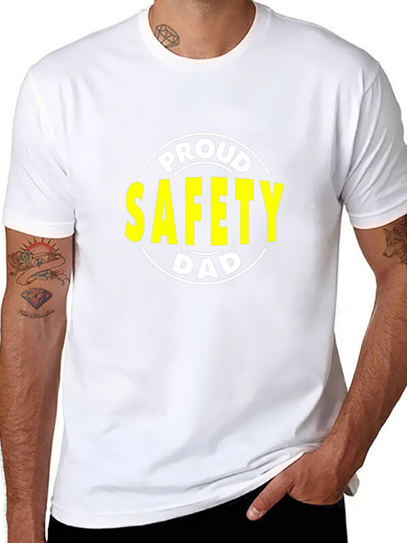 Proud Safety Dad T-Shirt - Black Graphic Tee