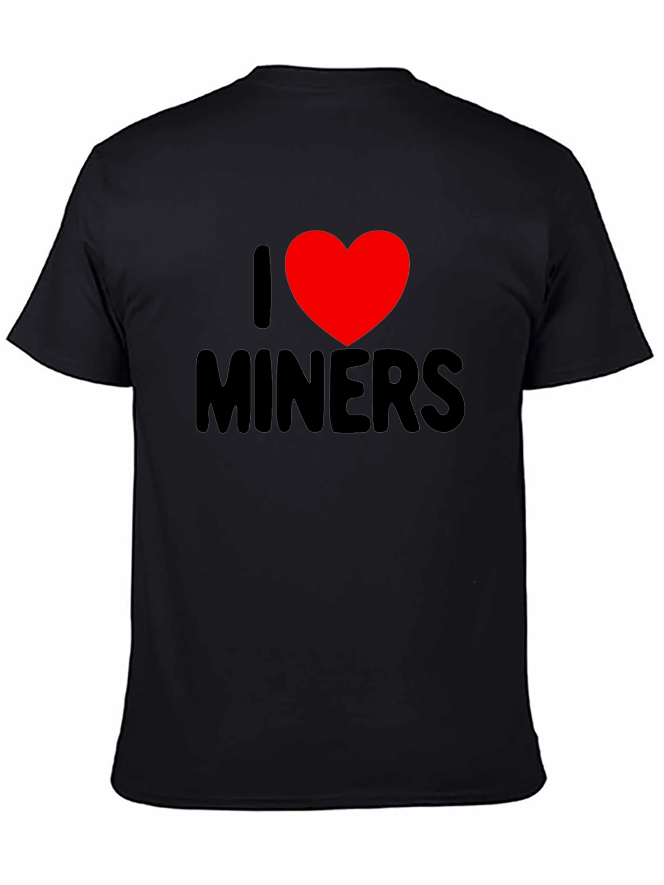 I Heart Miners Graphic Tee - Black Cotton T-Shirt
