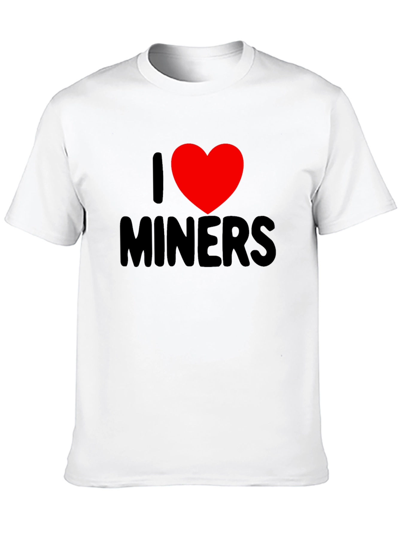 I Heart Miners Graphic Tee - Black Cotton T-Shirt