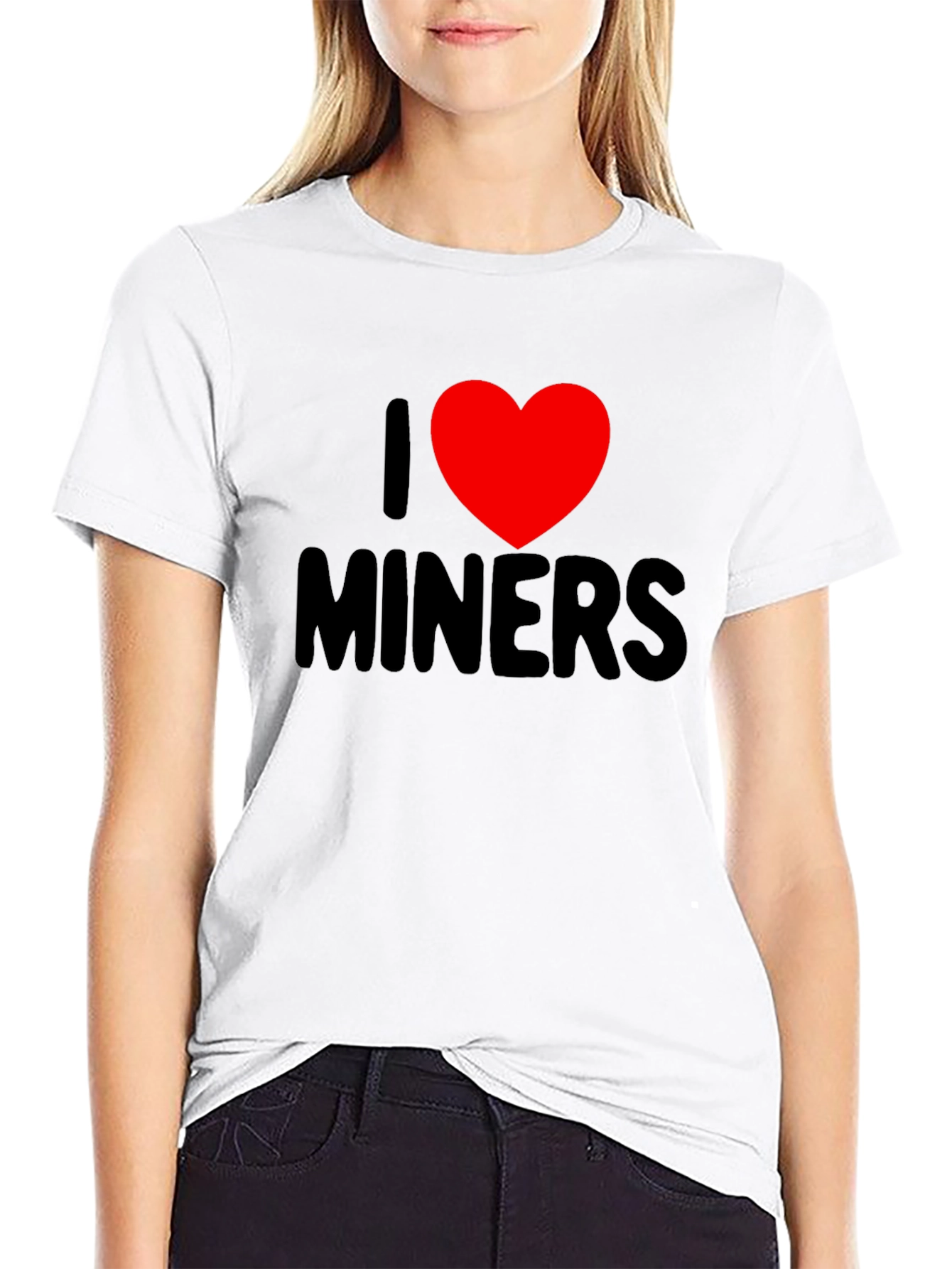 I Heart Miners Graphic Tee - Black Cotton T-Shirt