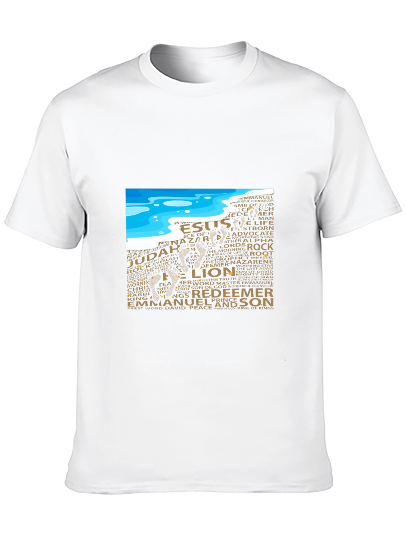 Lion and Names Graphic Black T-Shirt
