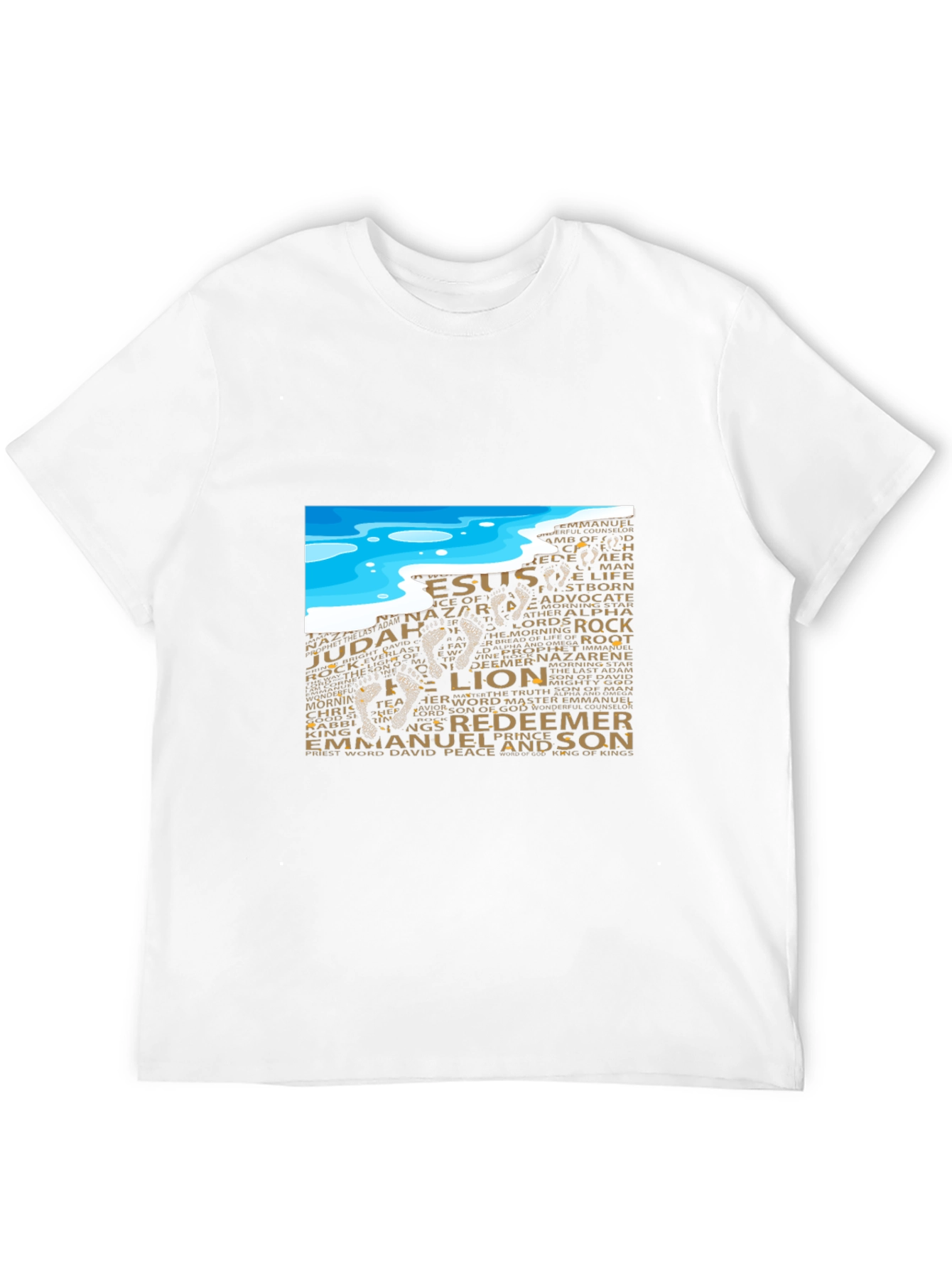 Lion and Names Graphic Black T-Shirt