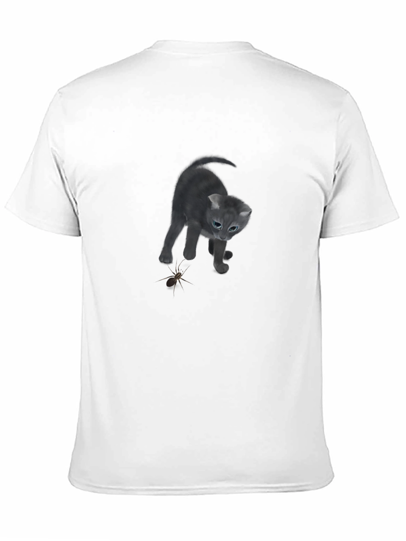 Curious Kitten T-Shirt - Soft Cotton Blend Playful Design
