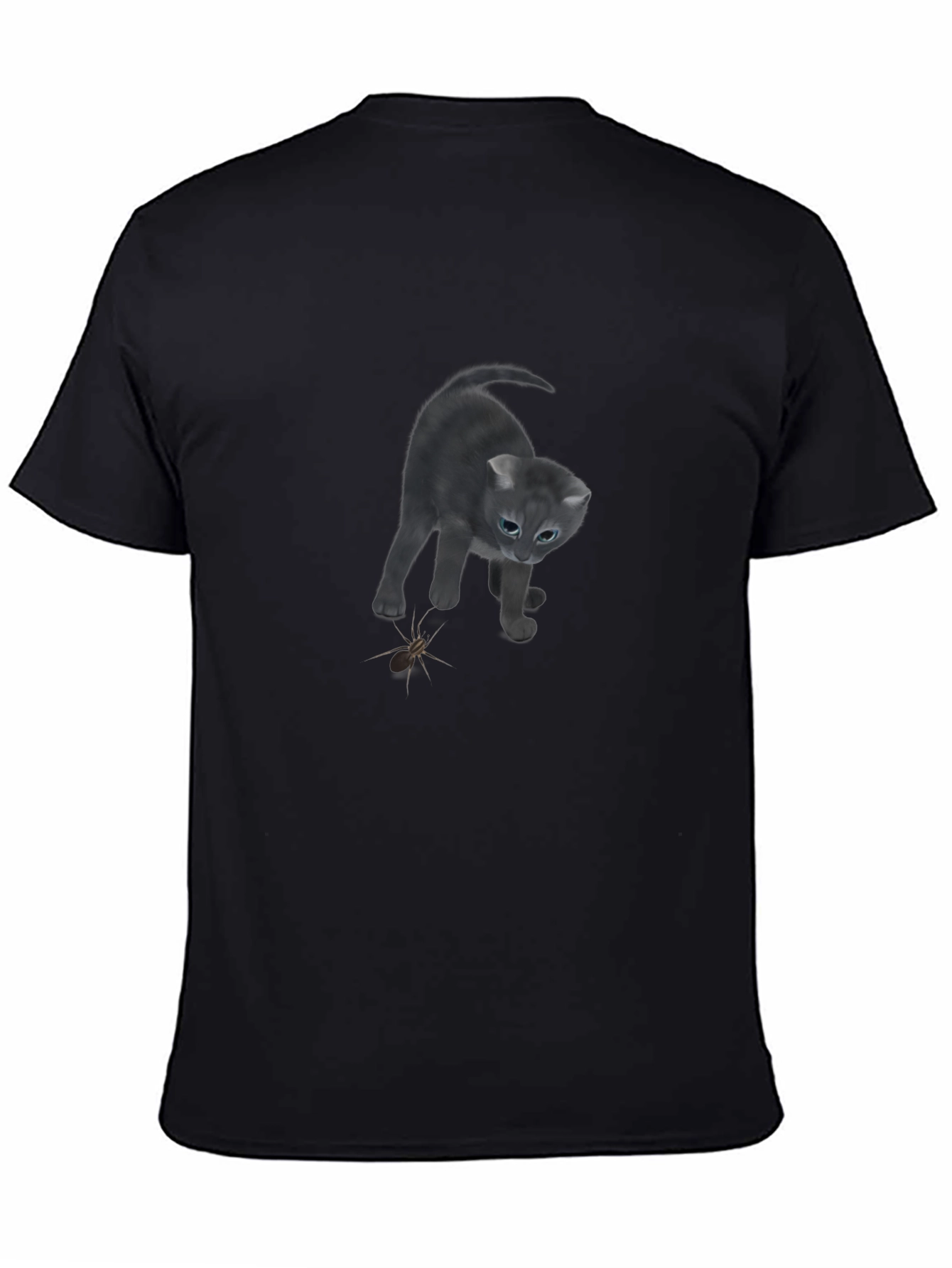 Curious Kitten T-Shirt - Soft Cotton Blend Playful Design