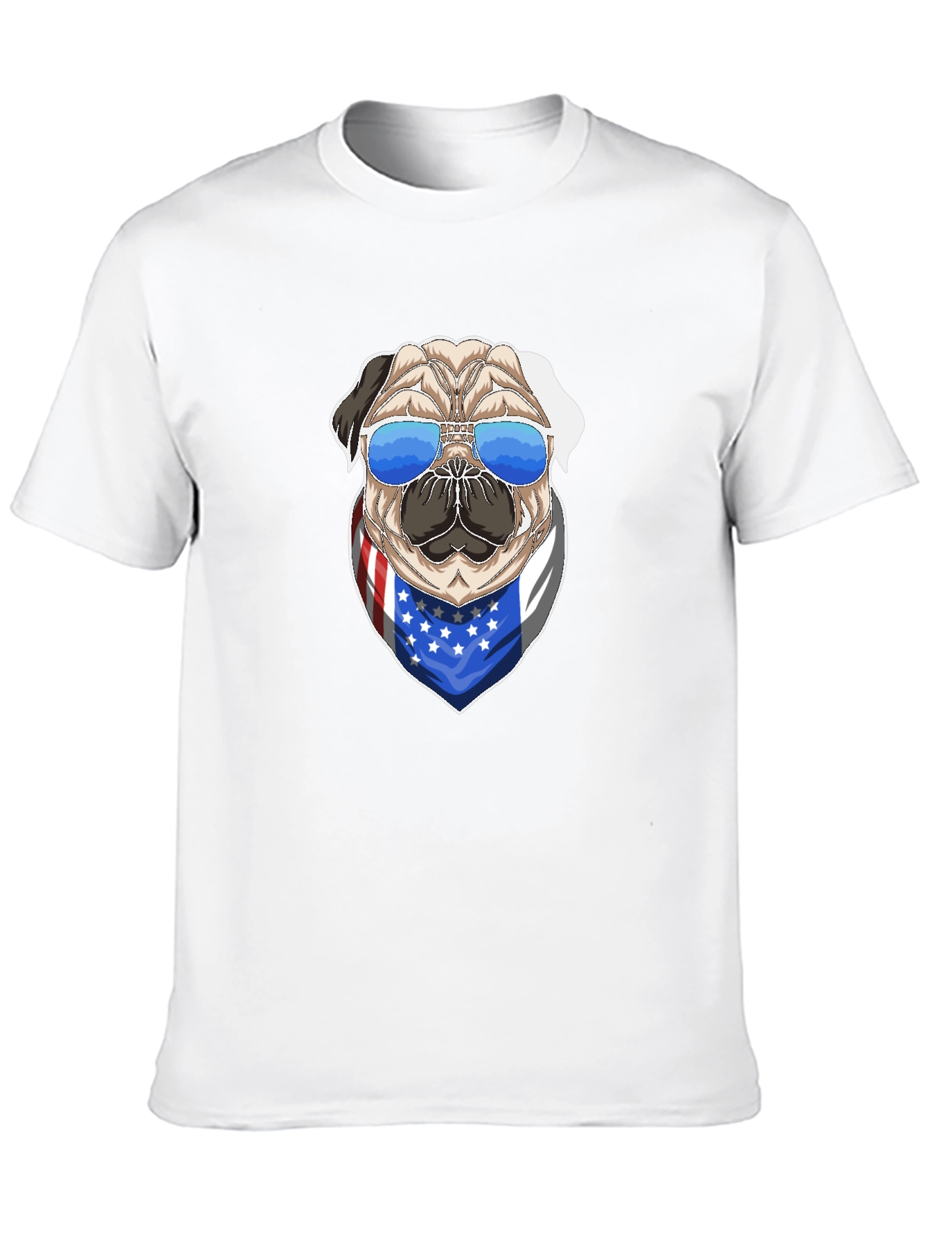 Patriotic Pug Graphic Tee