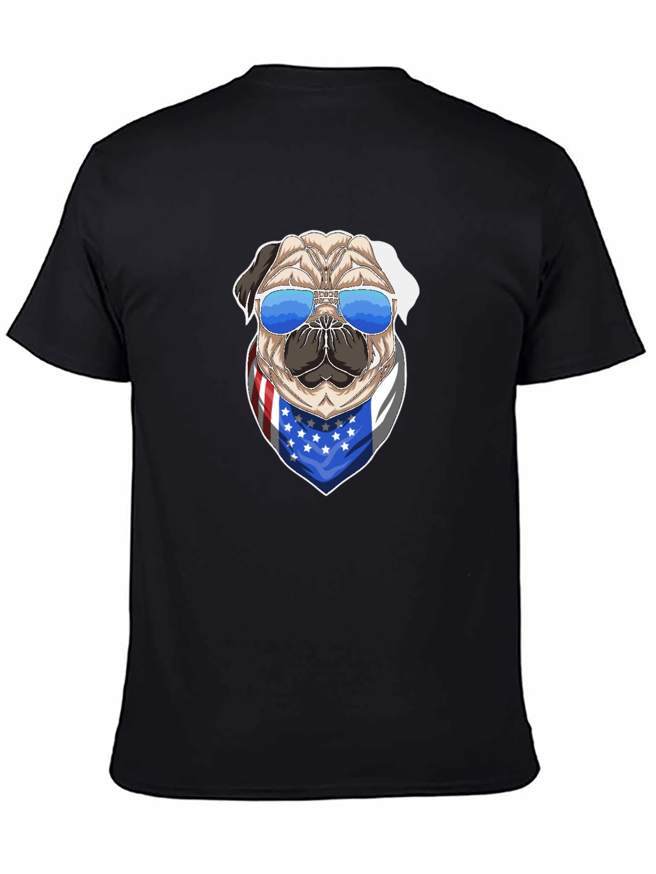 Patriotic Pug Graphic Tee