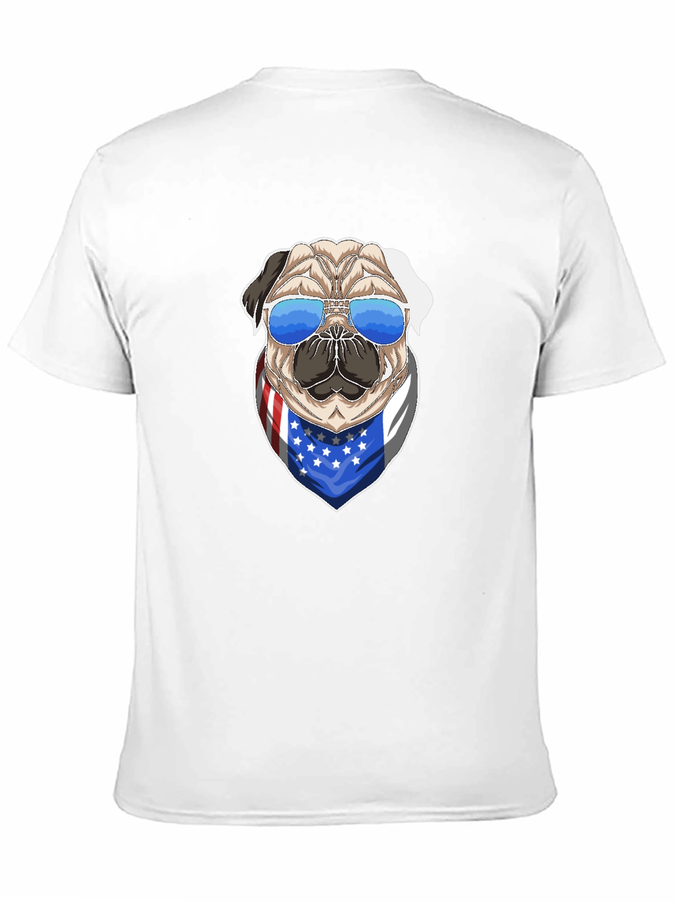 Patriotic Pug Graphic Tee