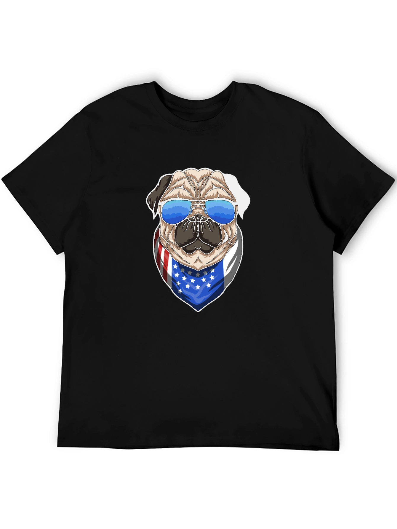 Patriotic Pug Graphic Tee