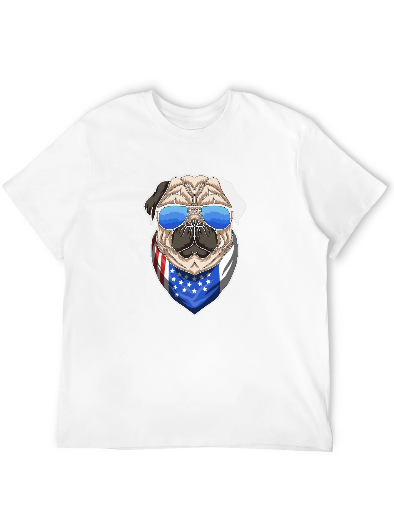 Patriotic Pug Graphic Tee
