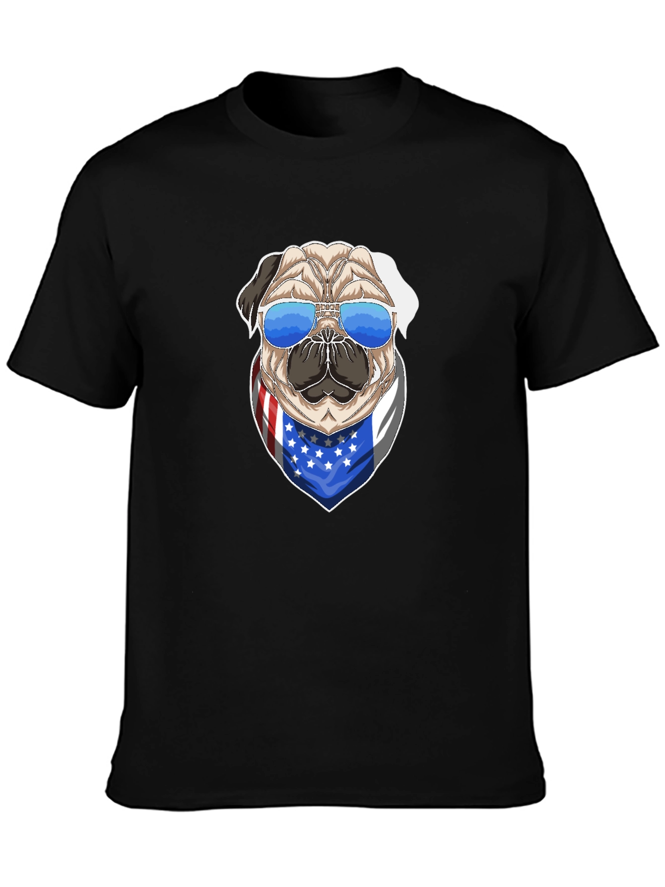 Patriotic Pug Graphic Tee