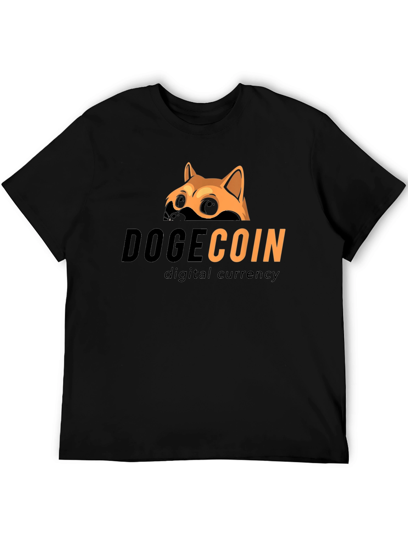 Dogecoin Crypto Black T-Shirt