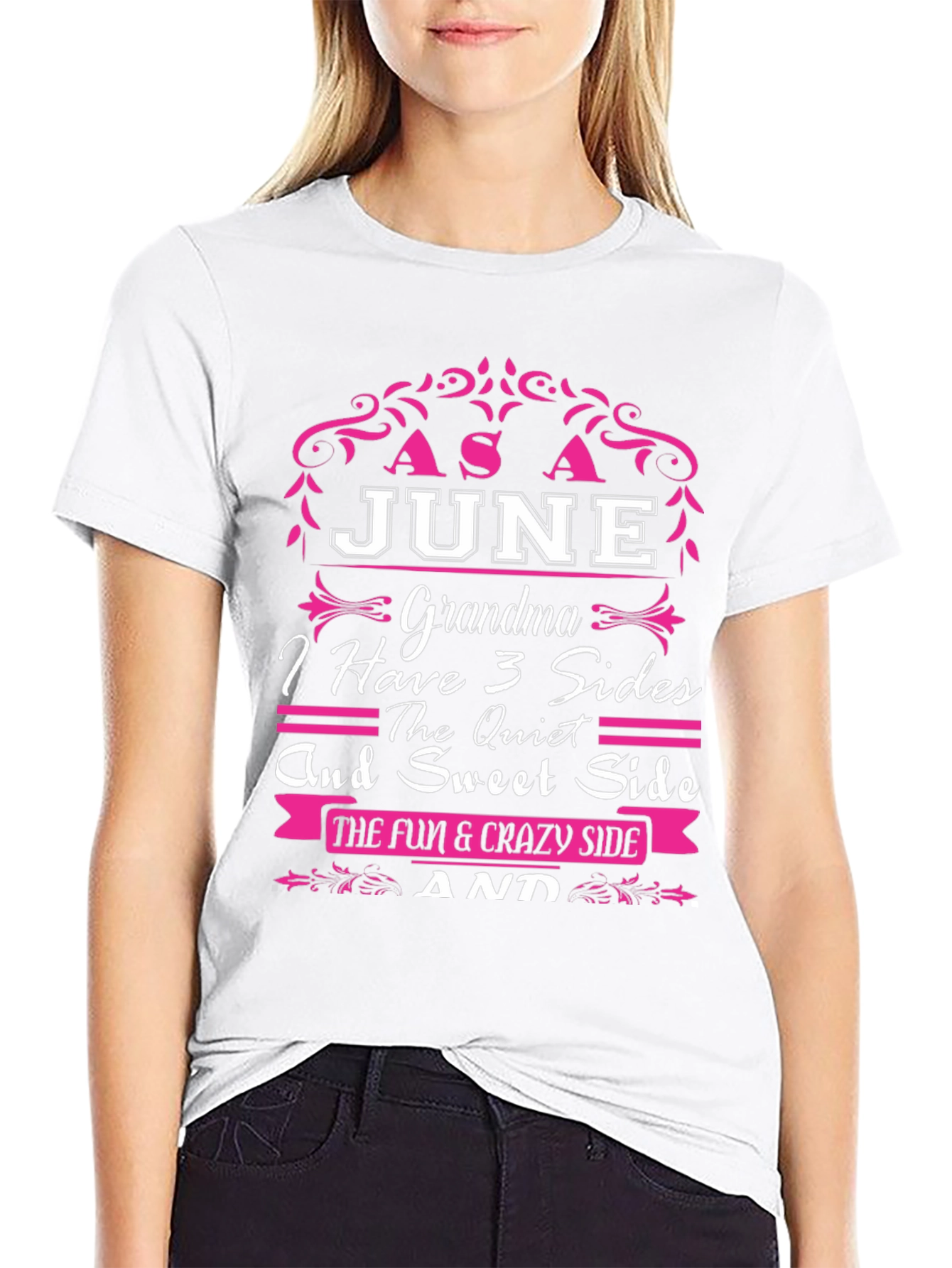 June Grandma 3 Sides T-Shirt