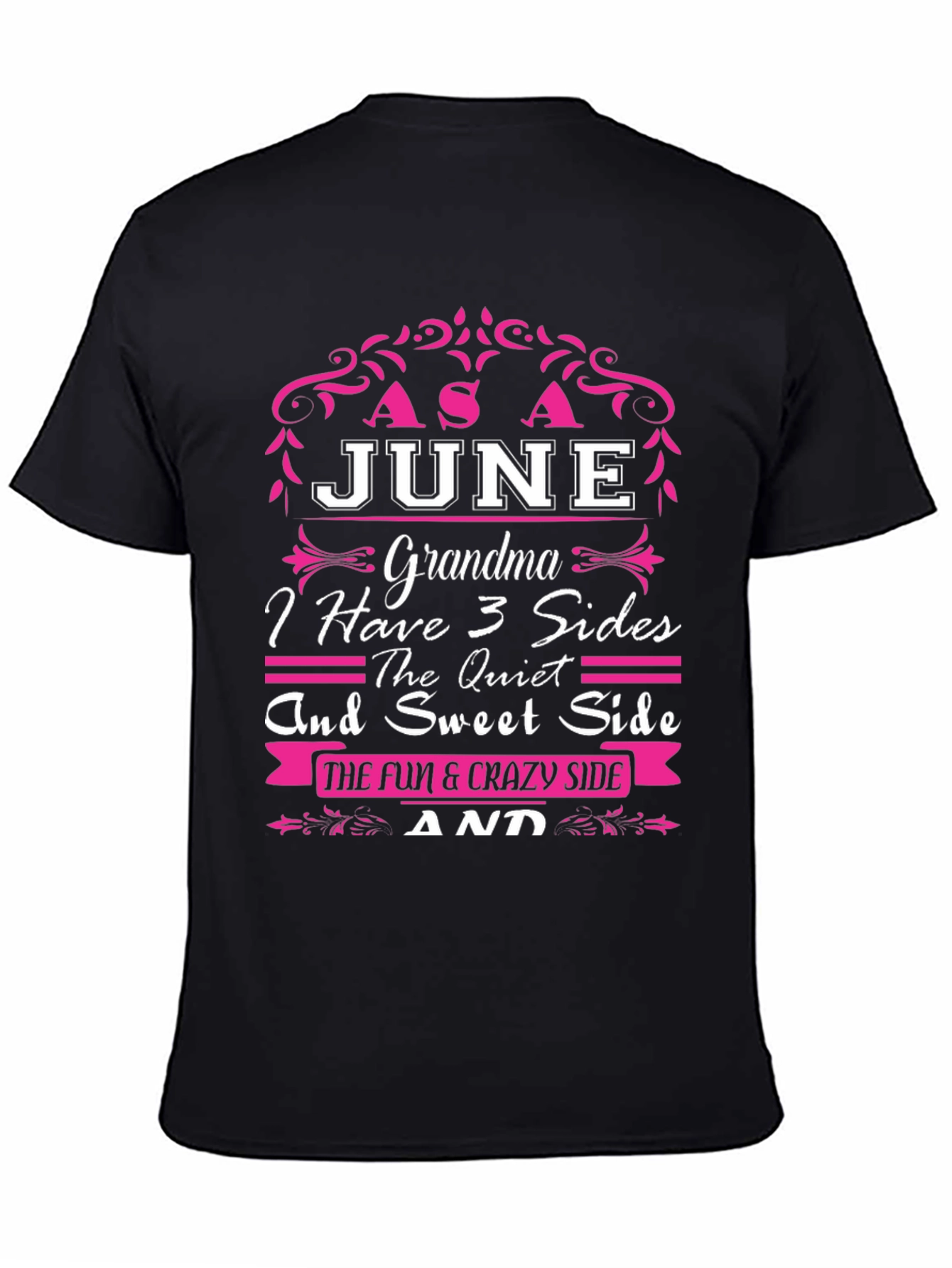 June Grandma 3 Sides T-Shirt