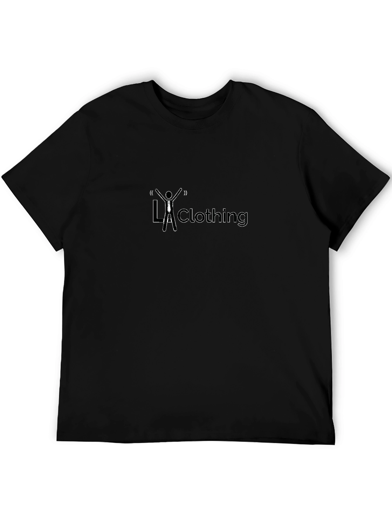Stylish Black Cotton LA Clothing Graphic T-Shirt