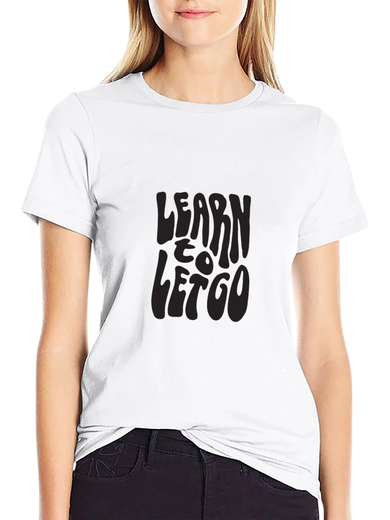 Learn to Let Go Graphic Tee - Black T-Shirt