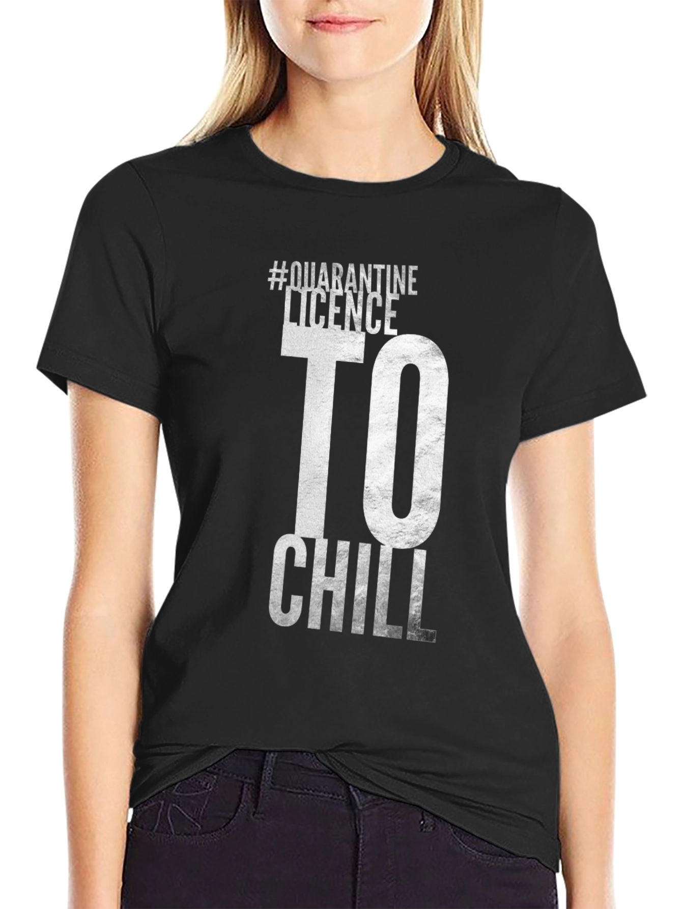 Quarantine Licence to Chill Black T-Shirt