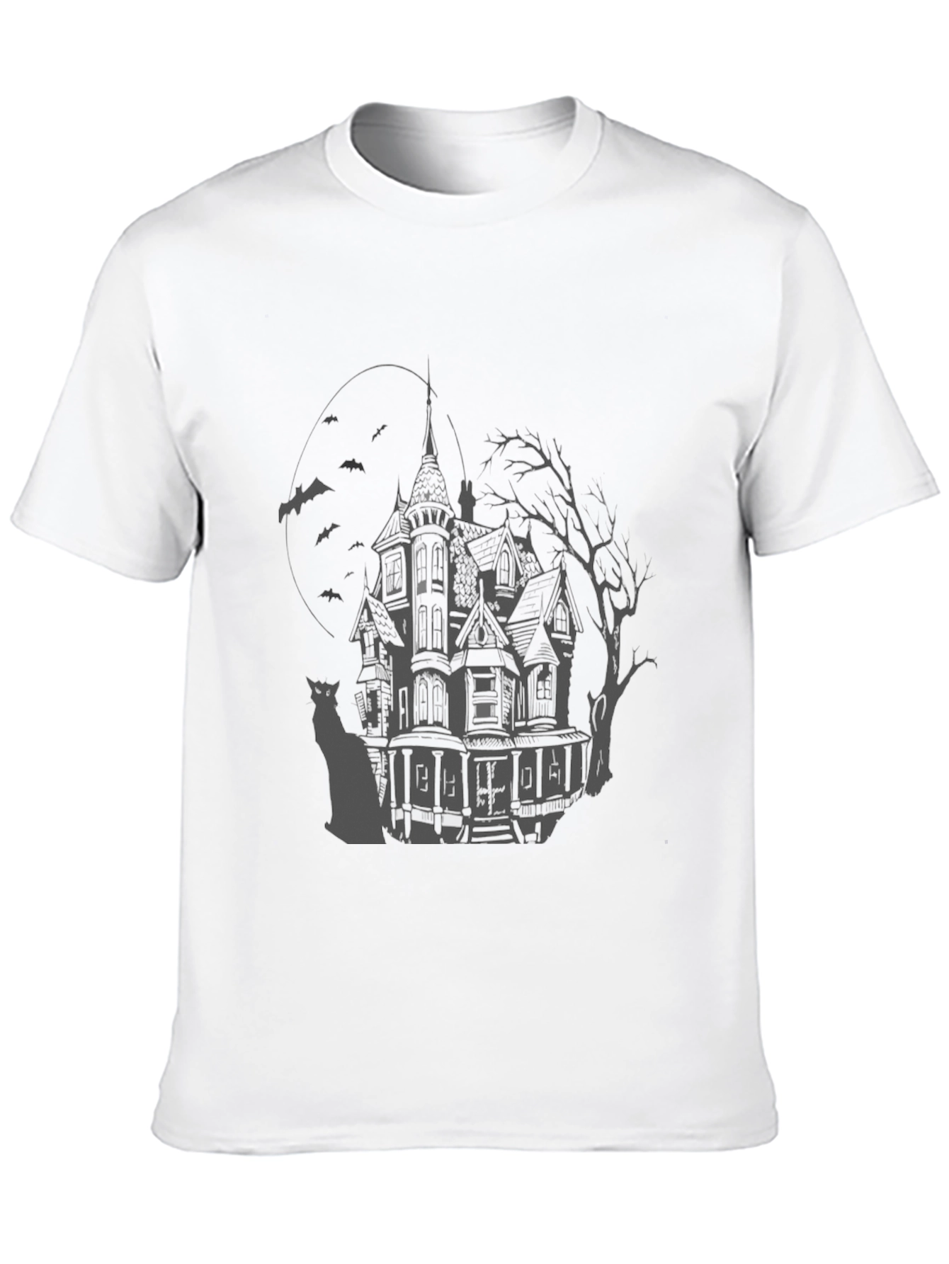Haunted House Graphic T-Shirt
