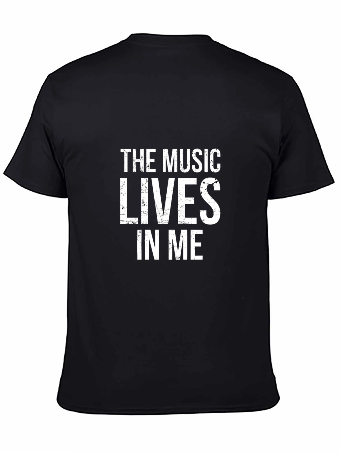 The Music Lives In Me Graphic Tee - Black