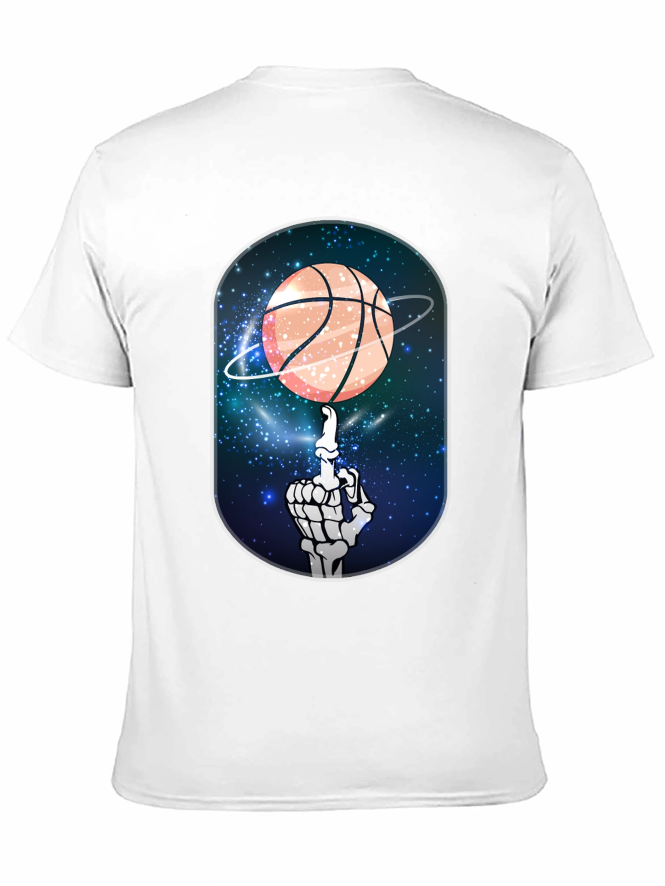 Basketball Galaxy Skeleton Graphic Tee