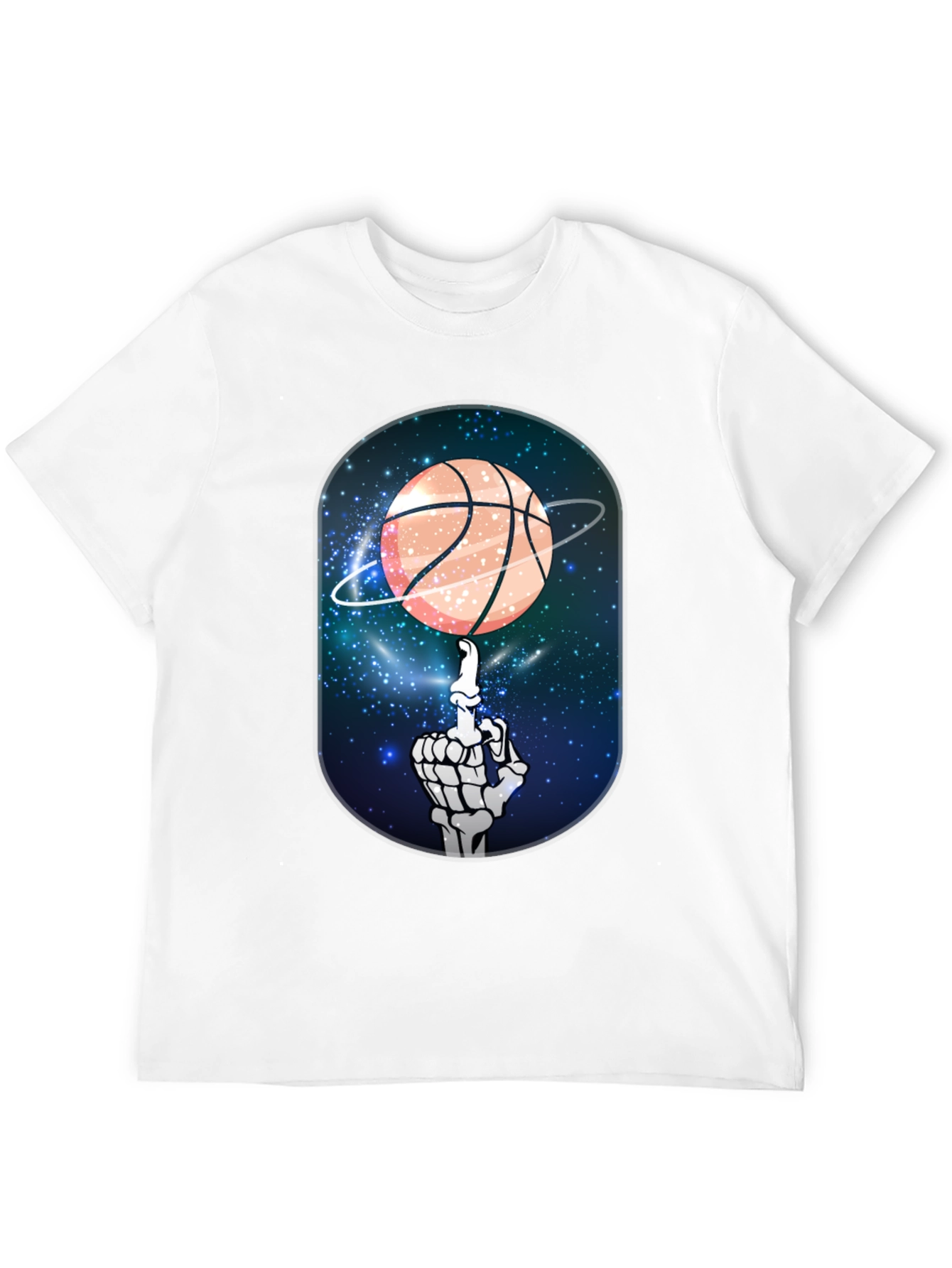 Basketball Galaxy Skeleton Graphic Tee