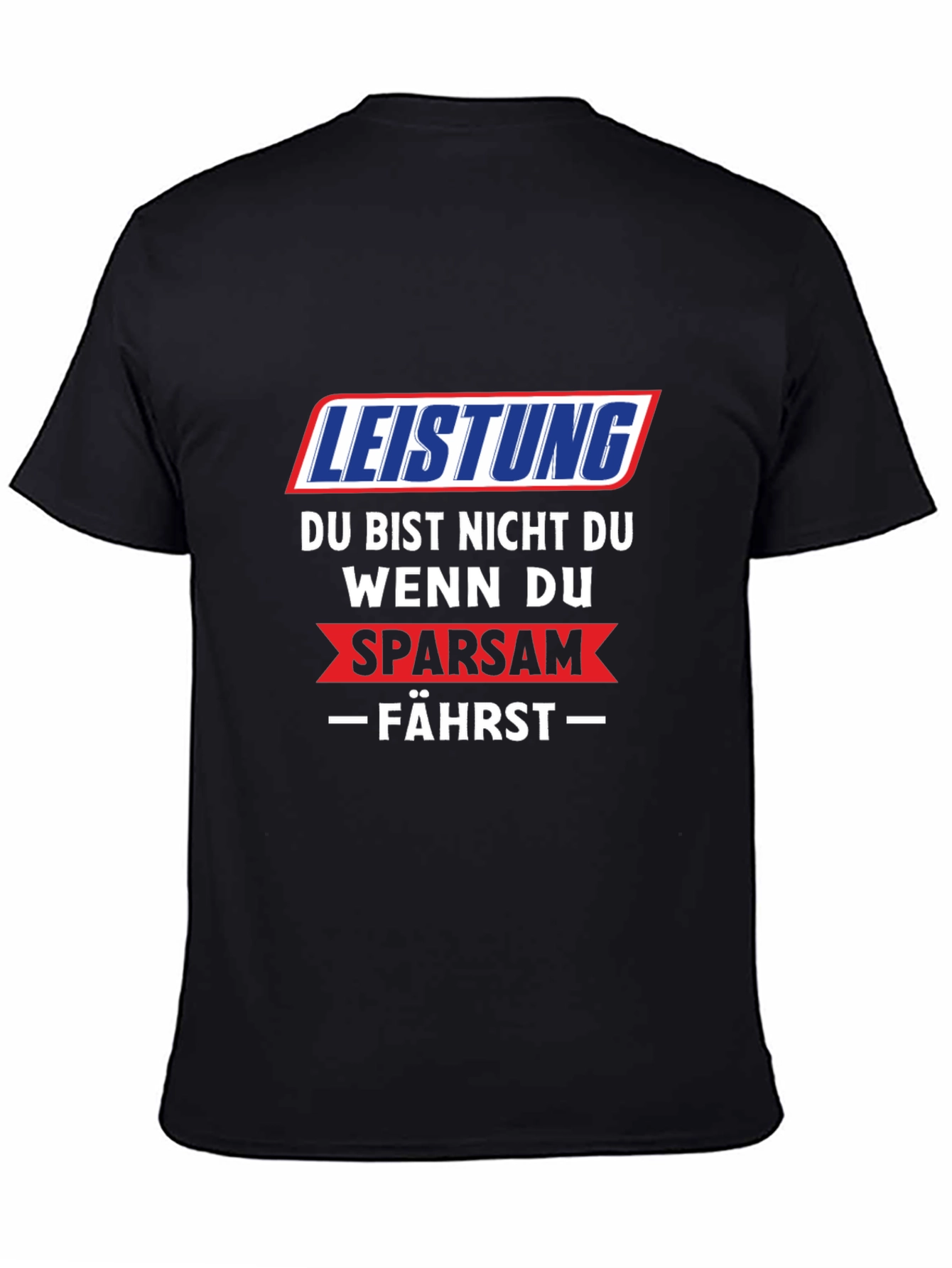 Leistung Sparsam Graphic Tee - Mens Black T-Shirt