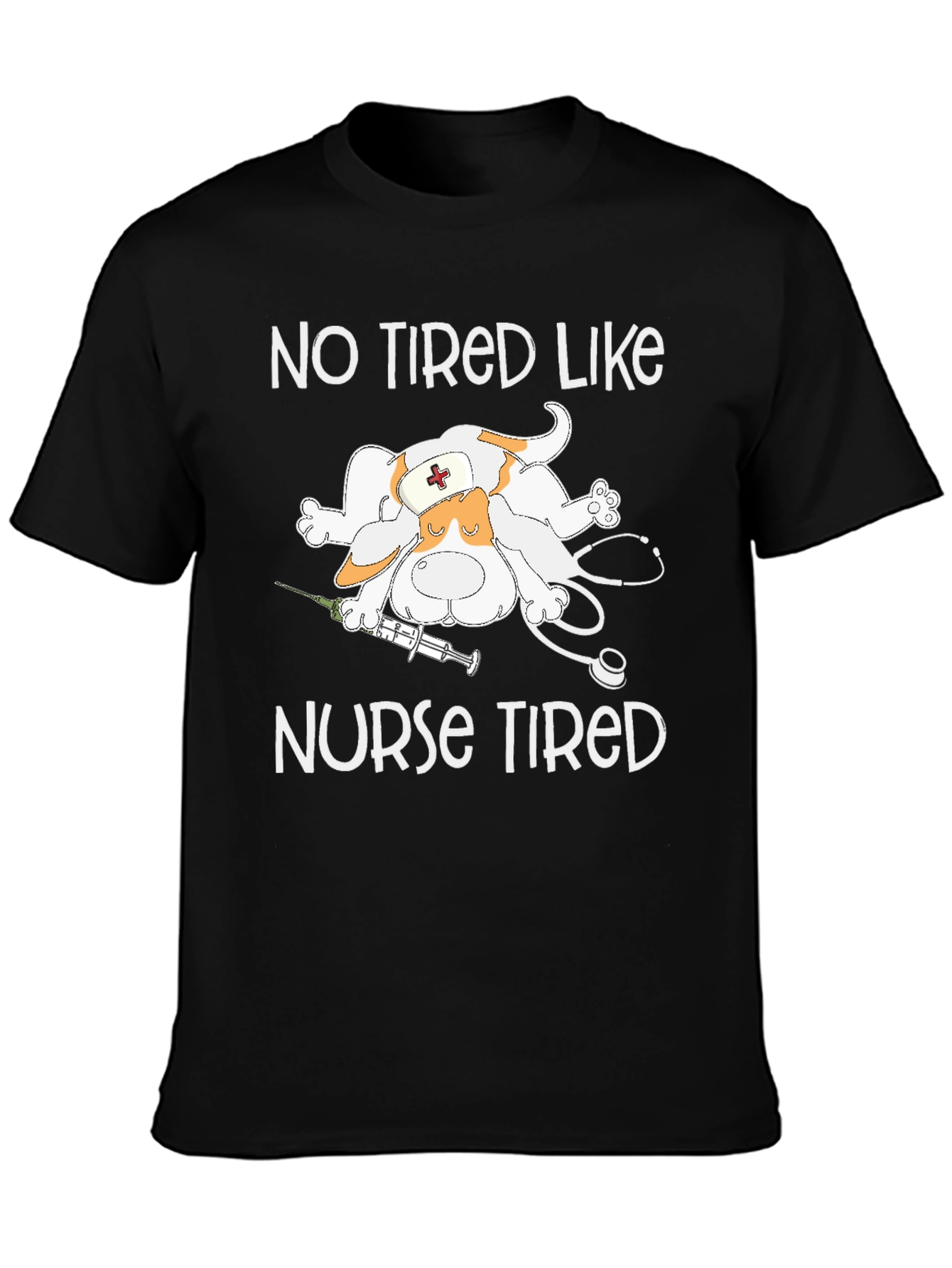 Funny Nurse Tired Graphic T-Shirt