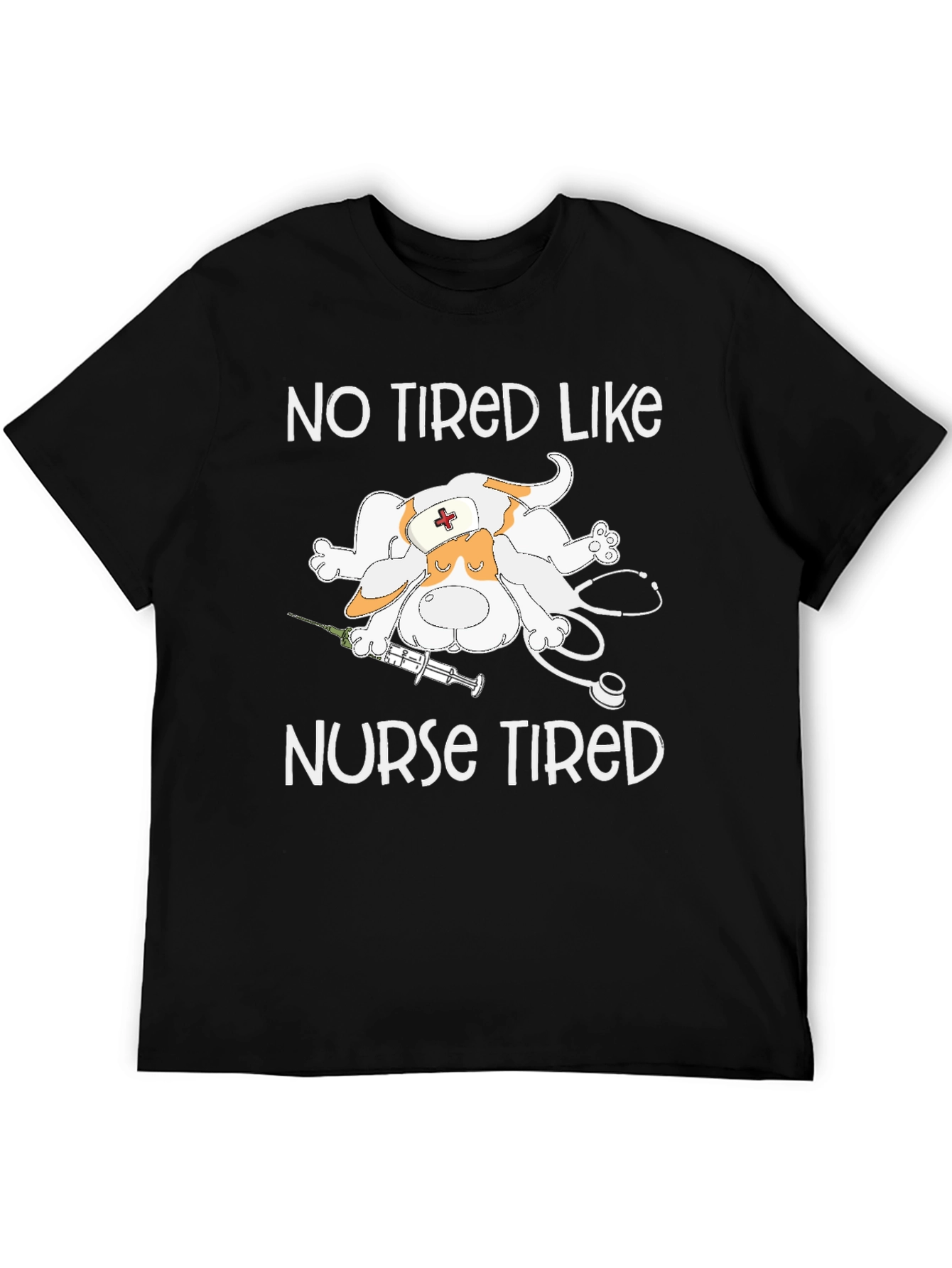 Funny Nurse Tired Graphic T-Shirt