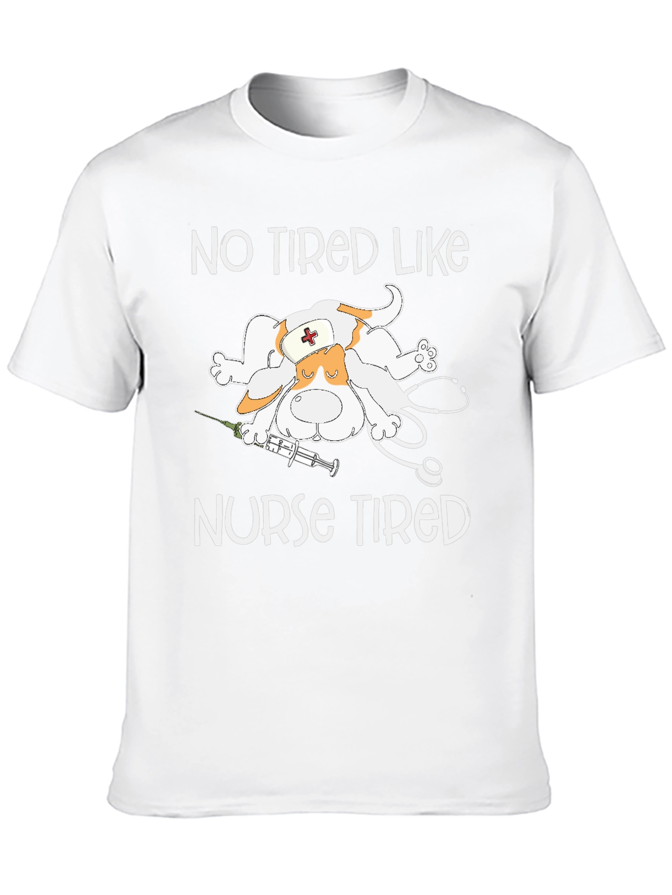 Funny Nurse Tired Graphic T-Shirt