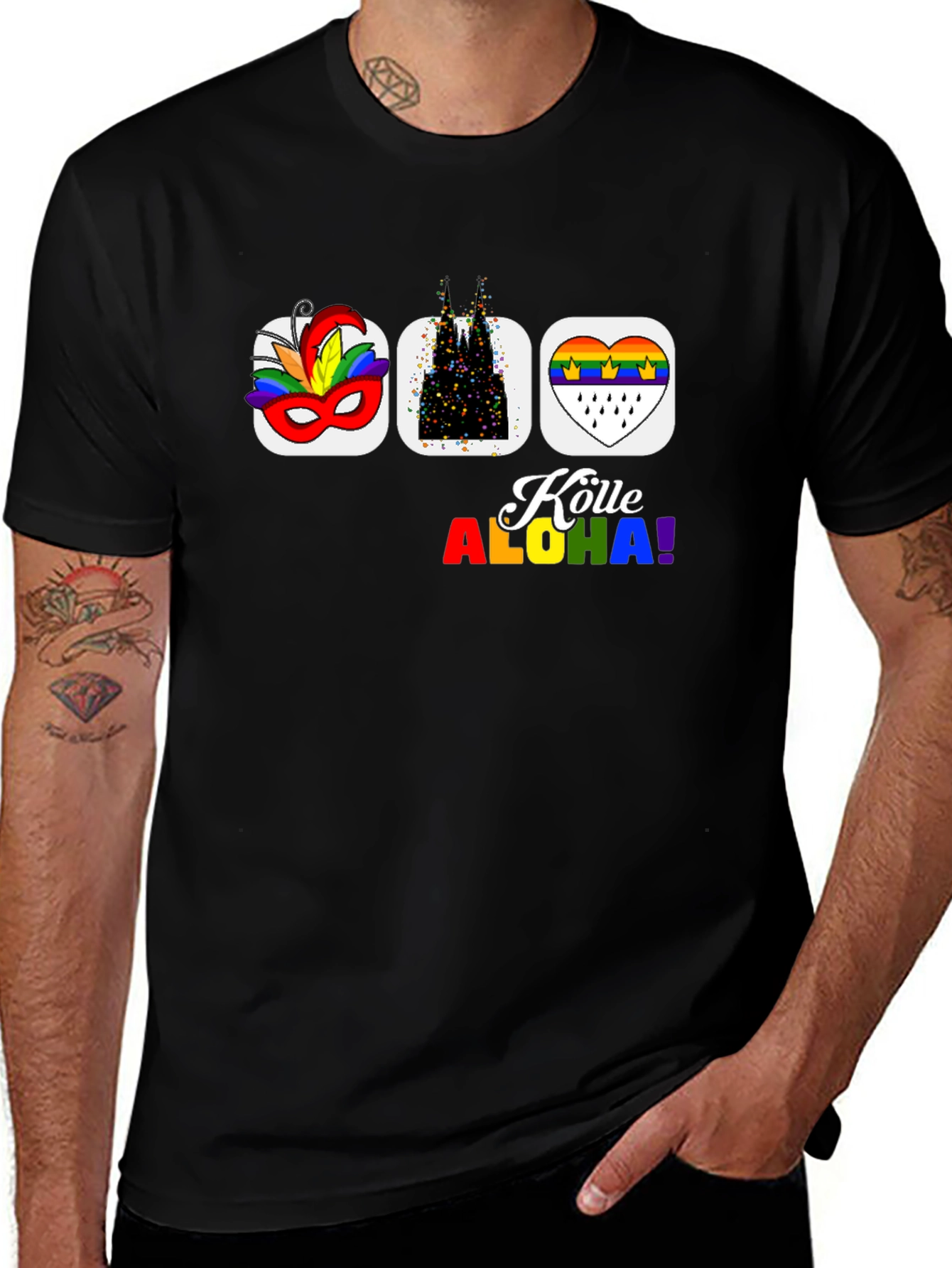 Köln Carnival Pride T-Shirt - Black Graphic Tee