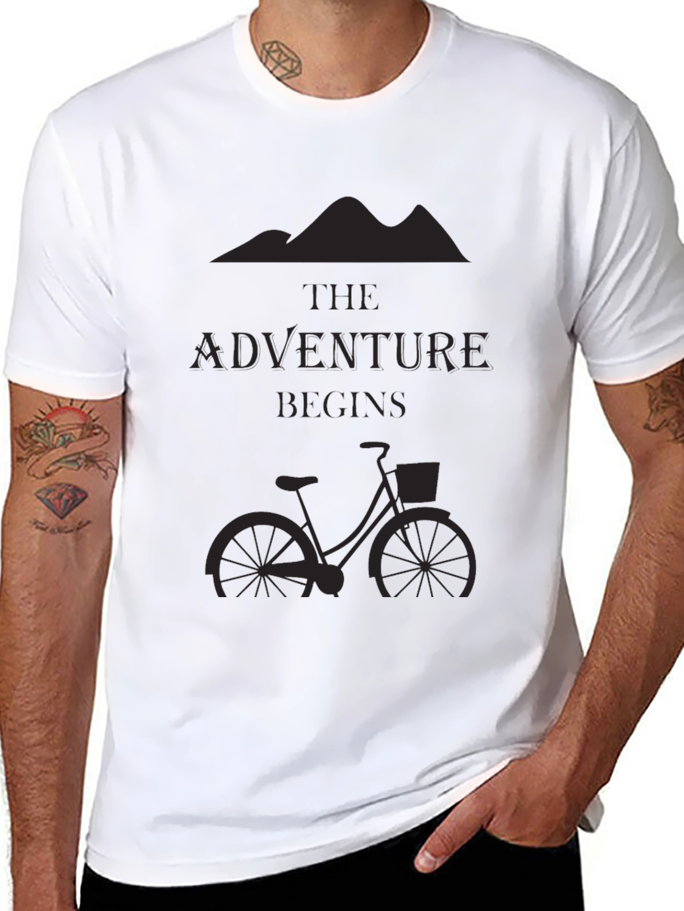 Adventure Begins Black T-Shirt