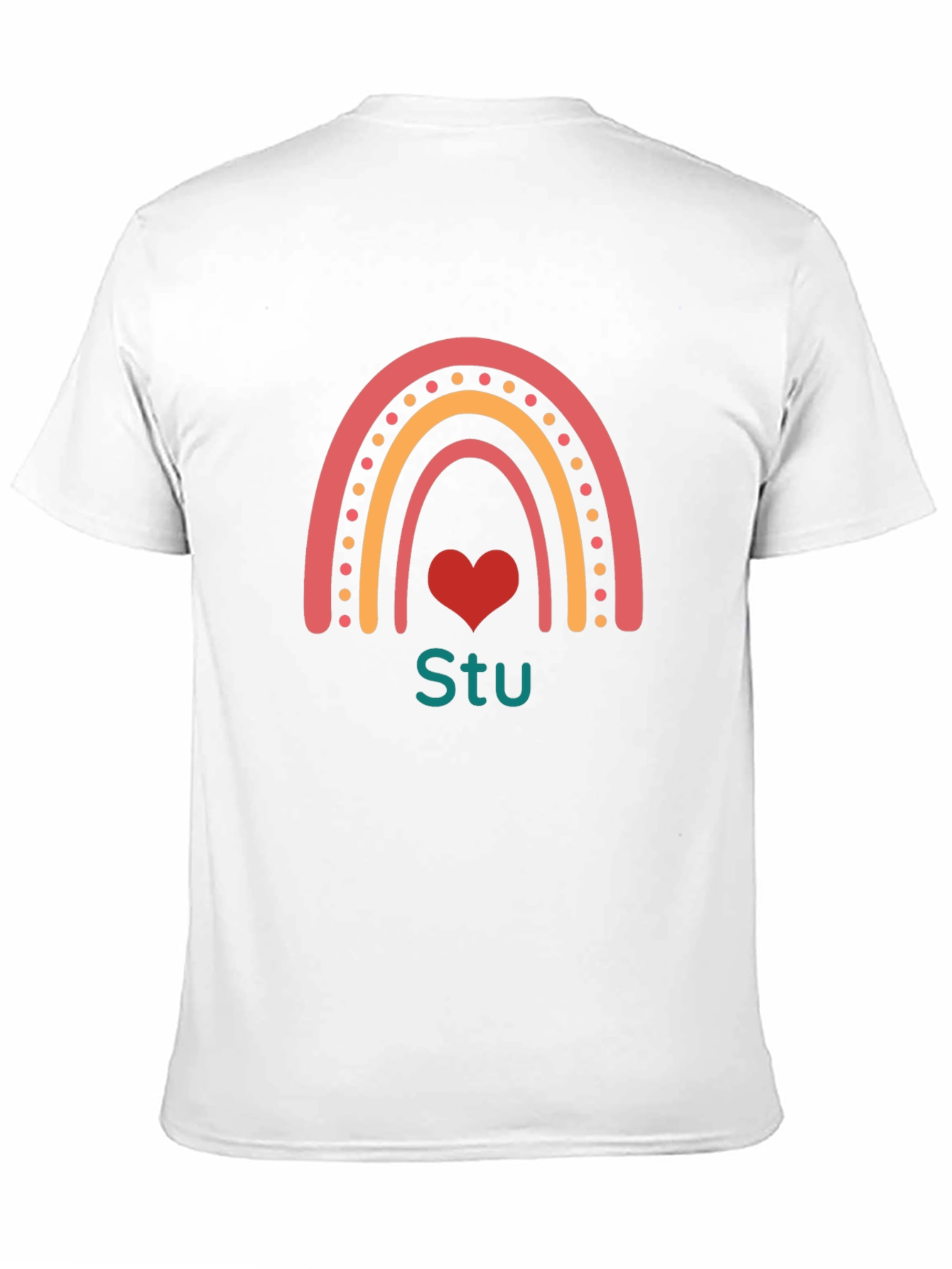 Rainbow Heart Stu T-Shirt - Black