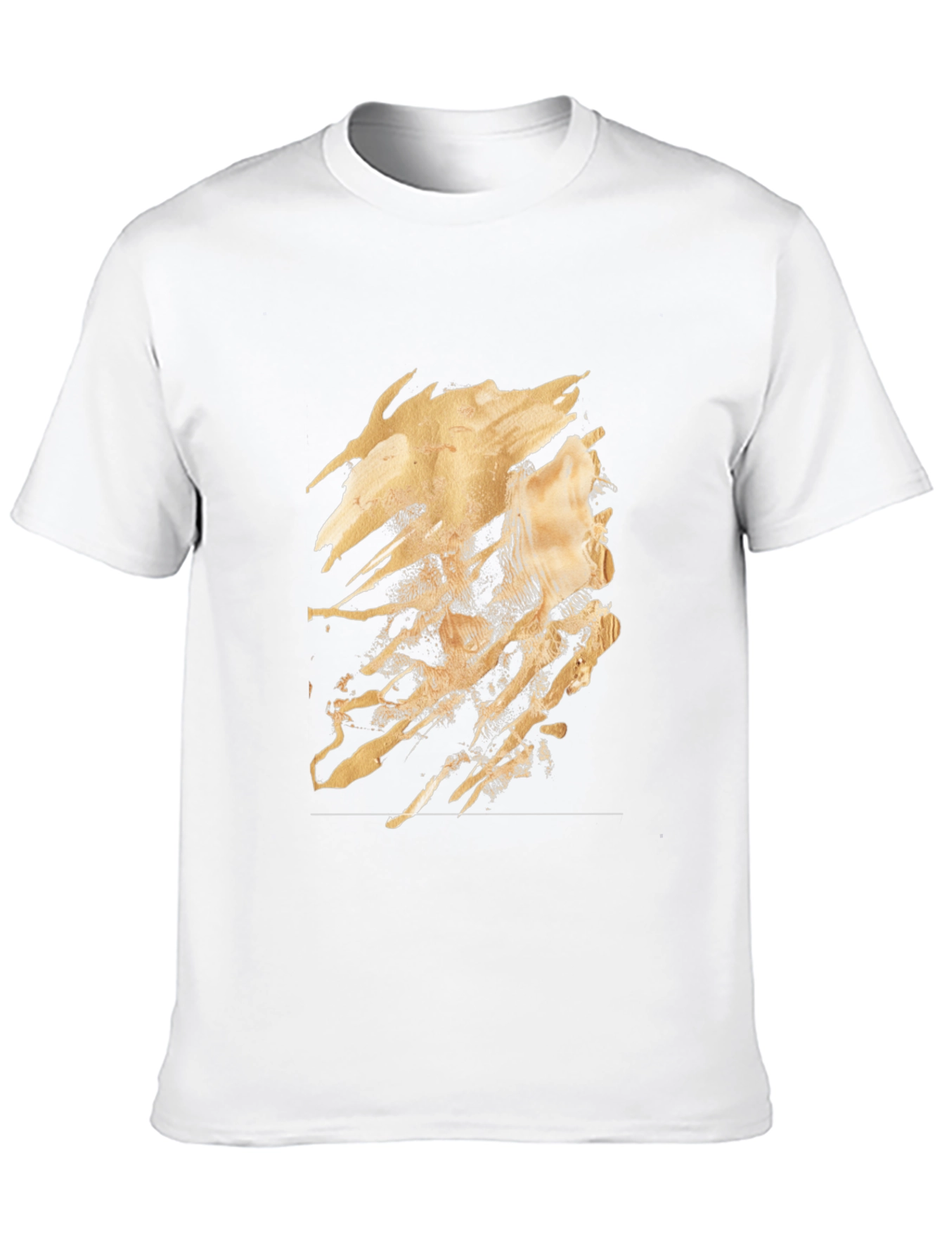 Abstract Gold Design Black T-Shirt