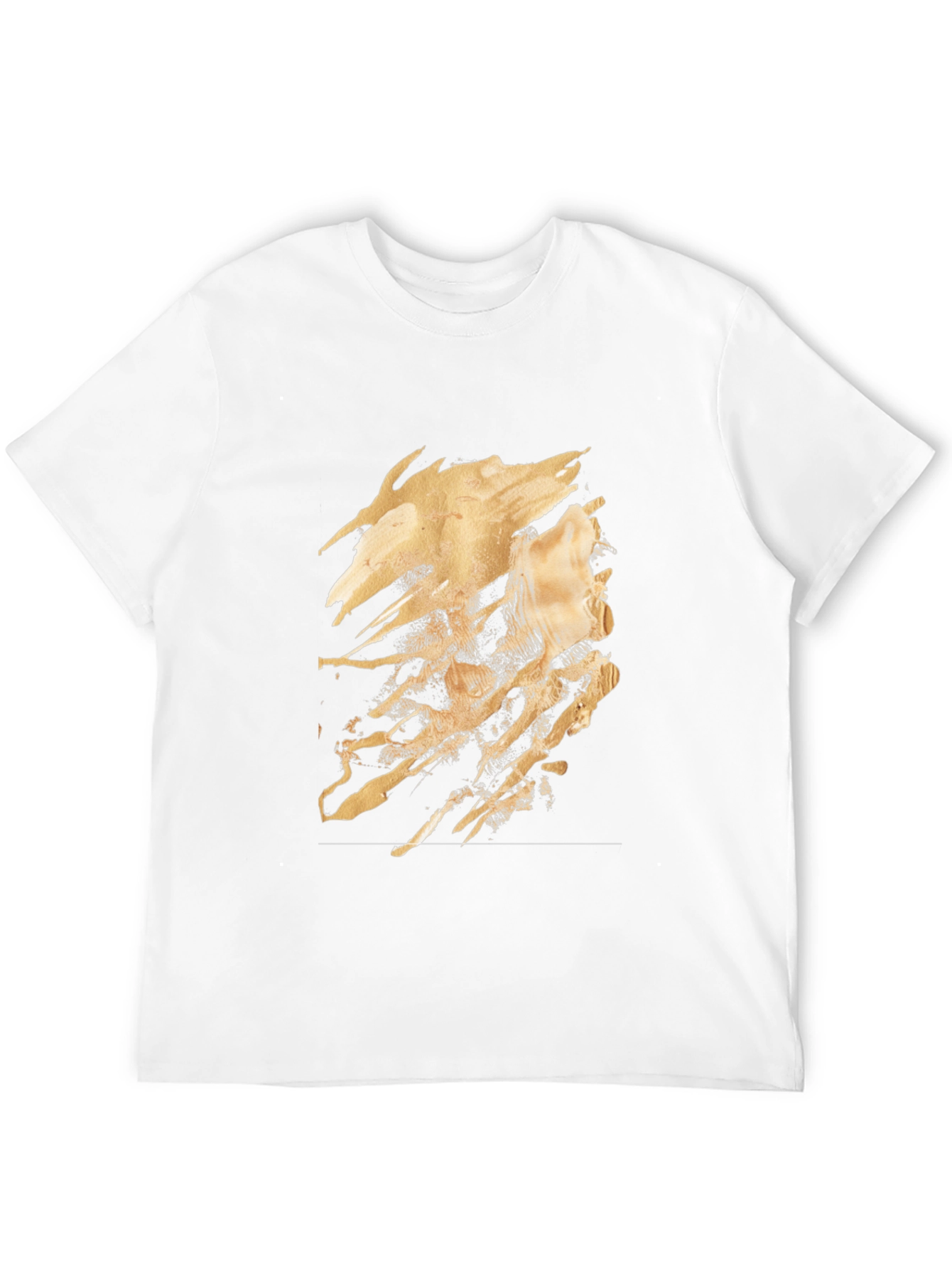 Abstract Gold Design Black T-Shirt