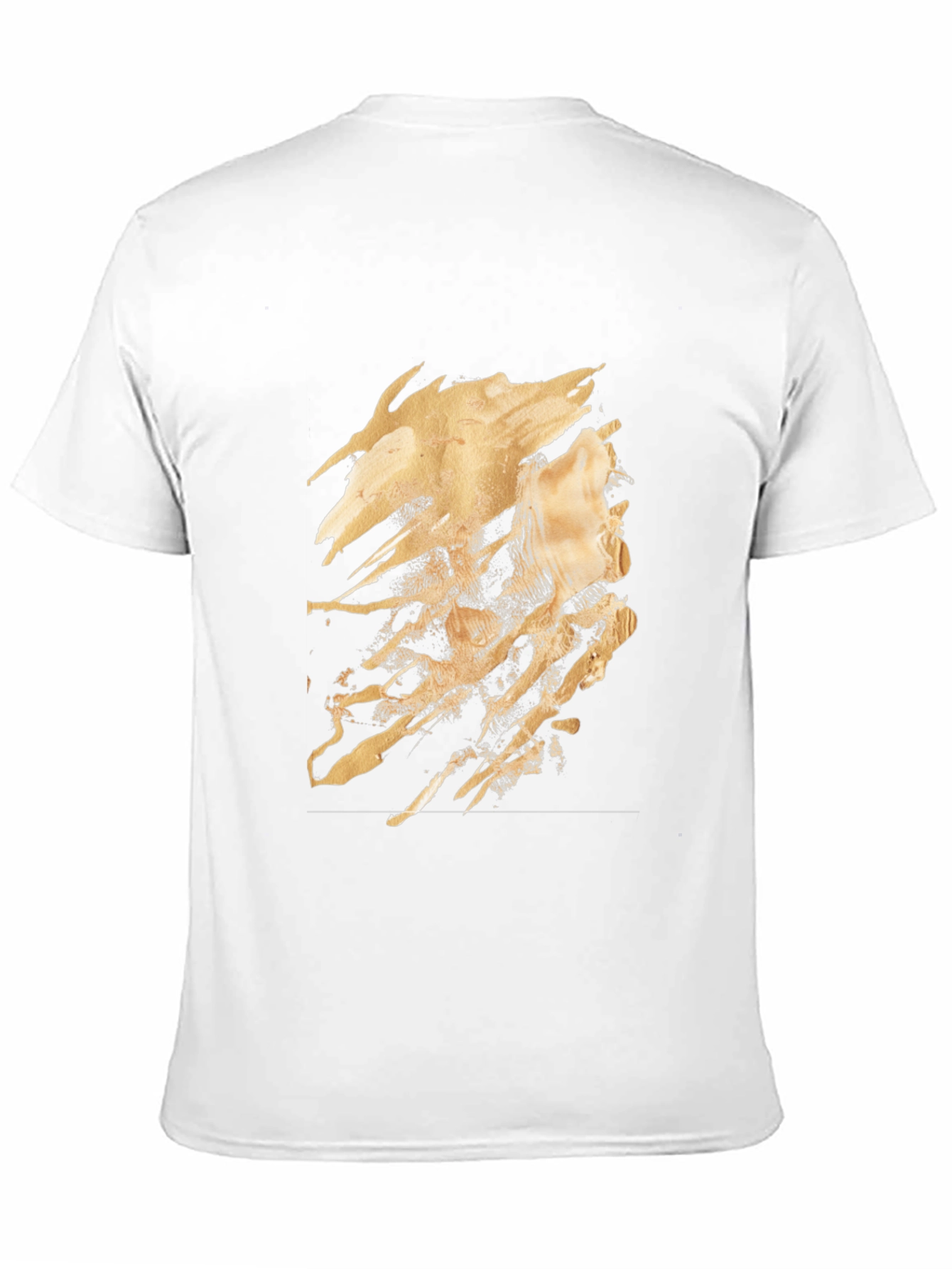 Abstract Gold Design Black T-Shirt